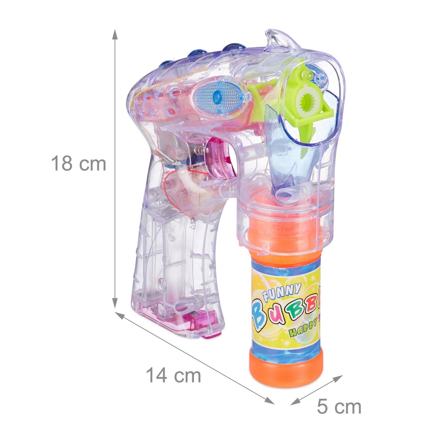LED soap bubble gun