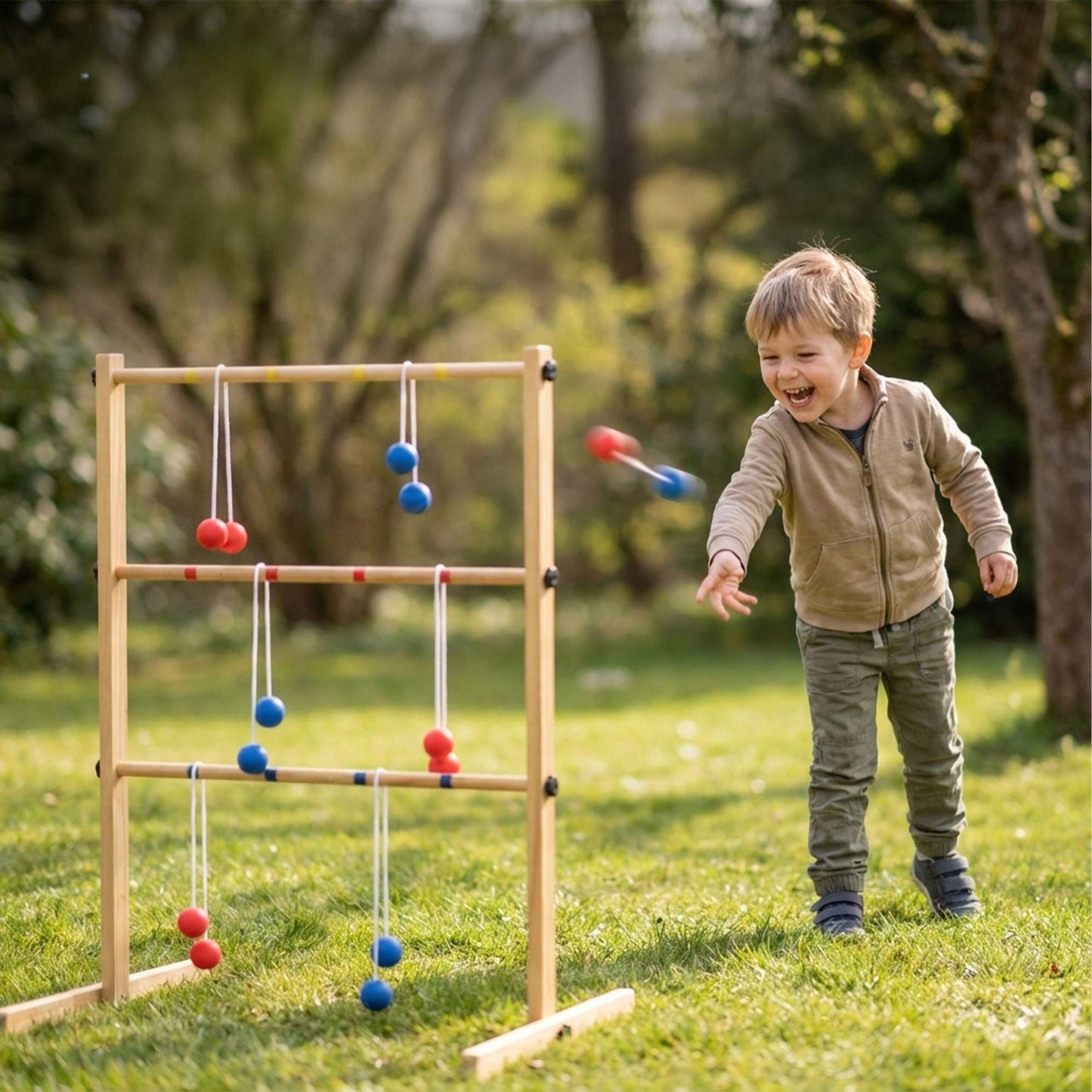 Ladder Golf Game with Pine Wood Frame