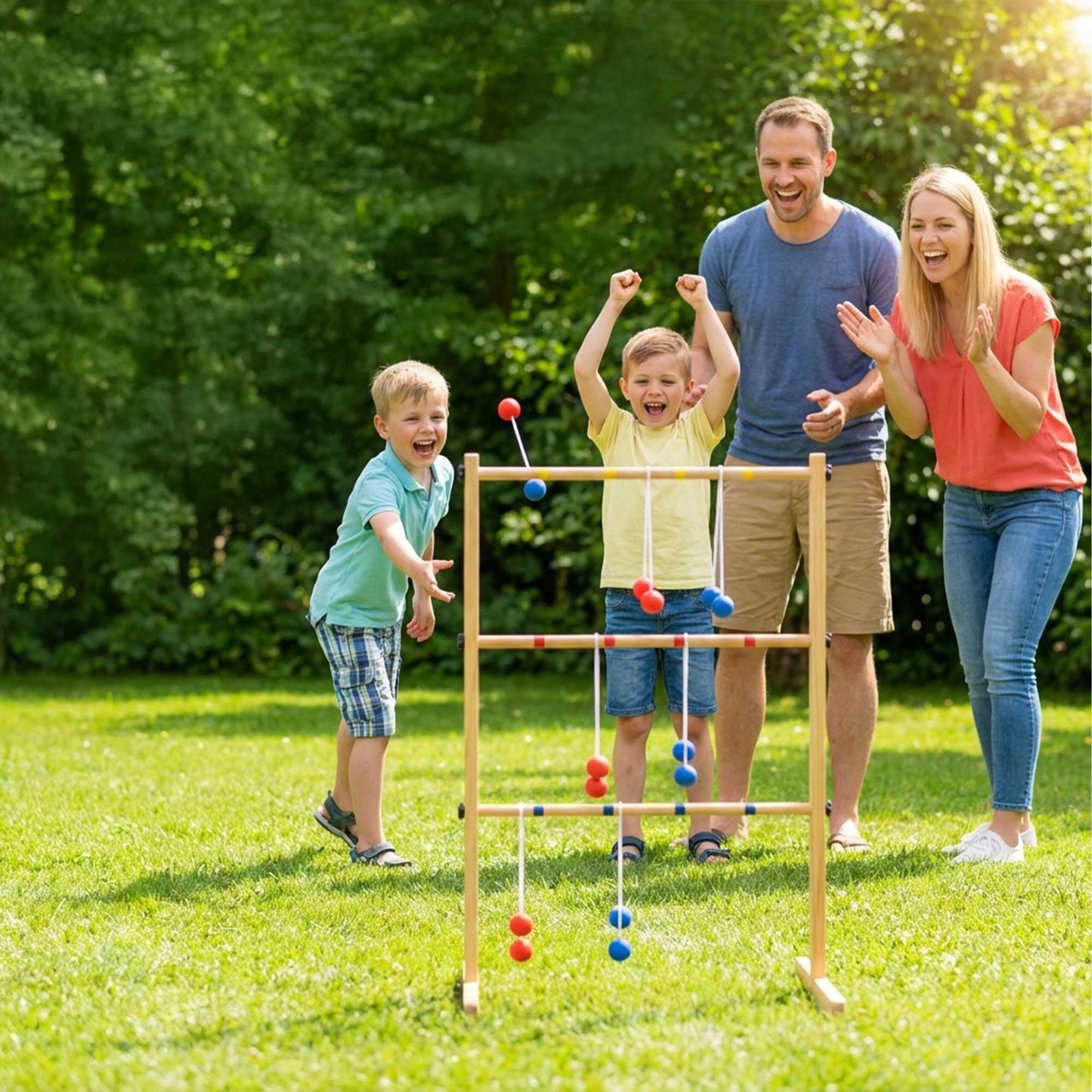 Ladder Golf Game with Pine Wood Frame