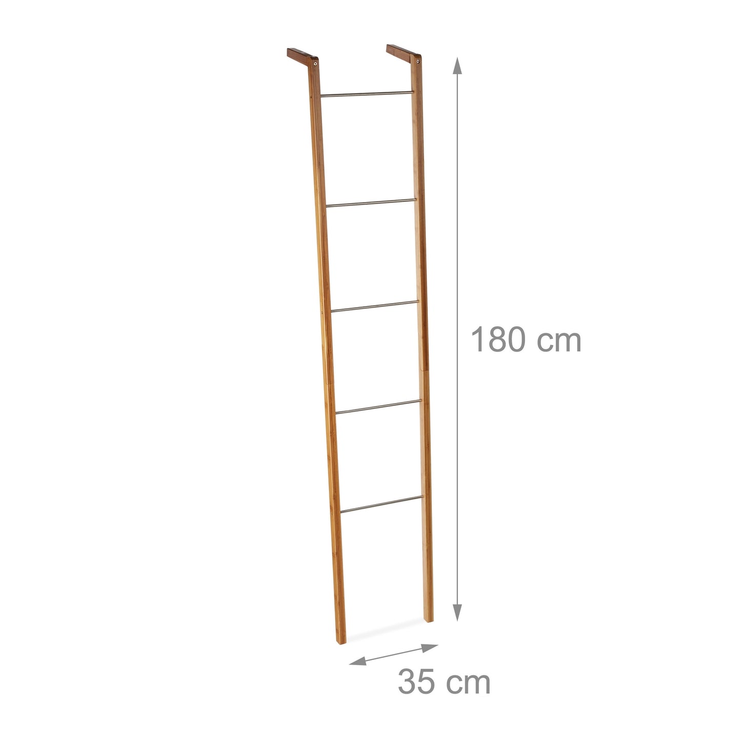Ladder shelf Towel hanger Bamboo