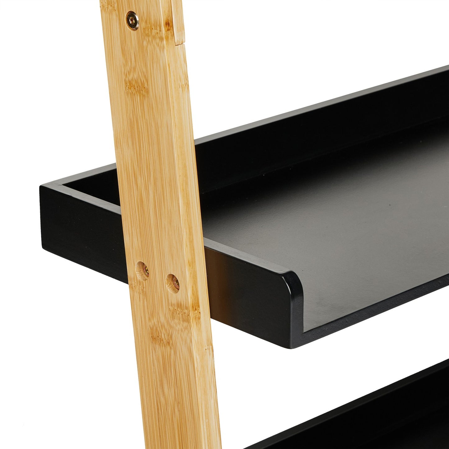 Ladder shelf in bamboo with 4 shelves