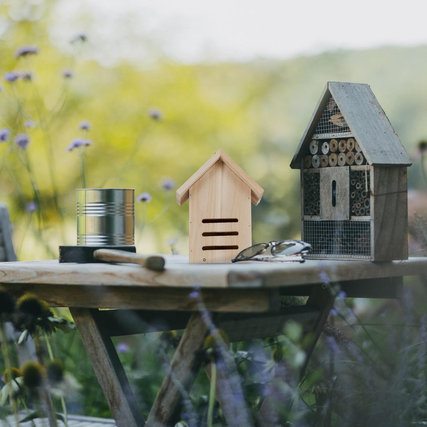 Ladybug house made of spruce