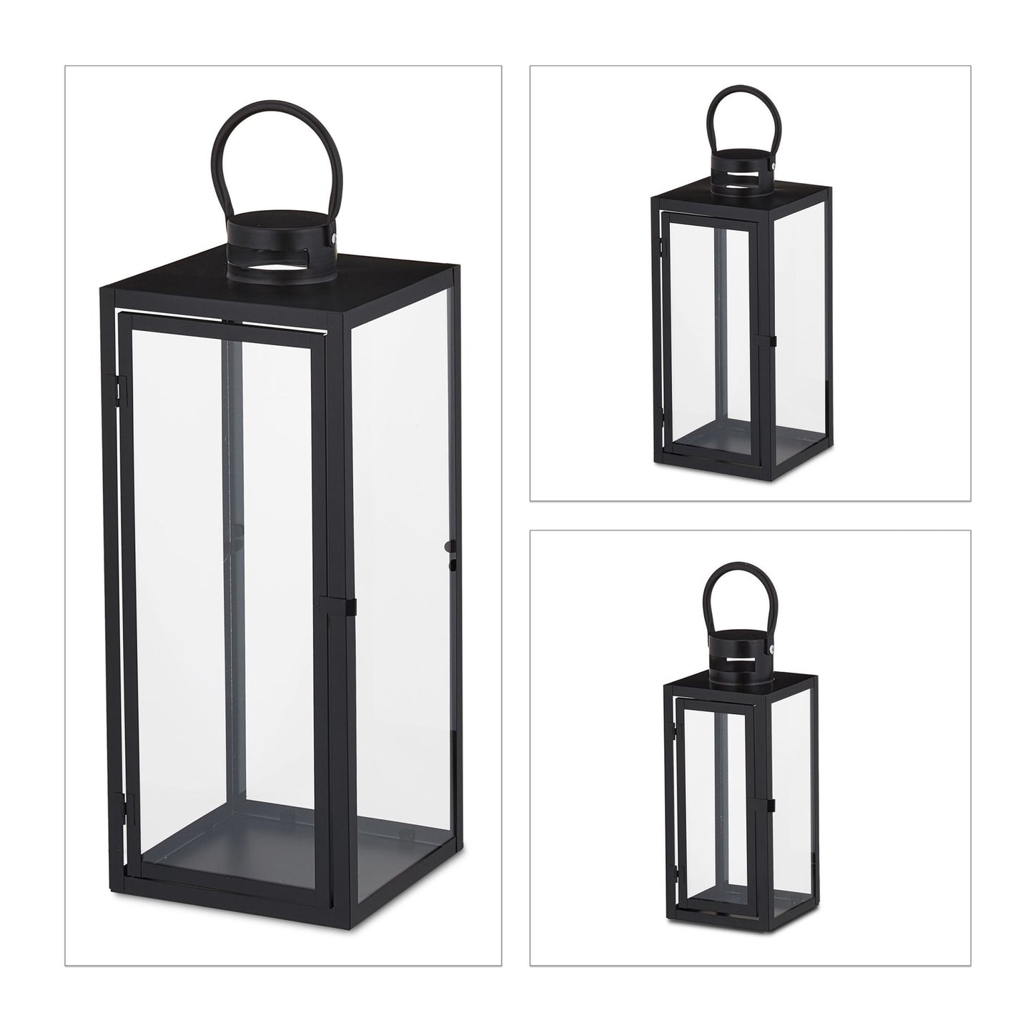 Lanterns 3 pcs. black