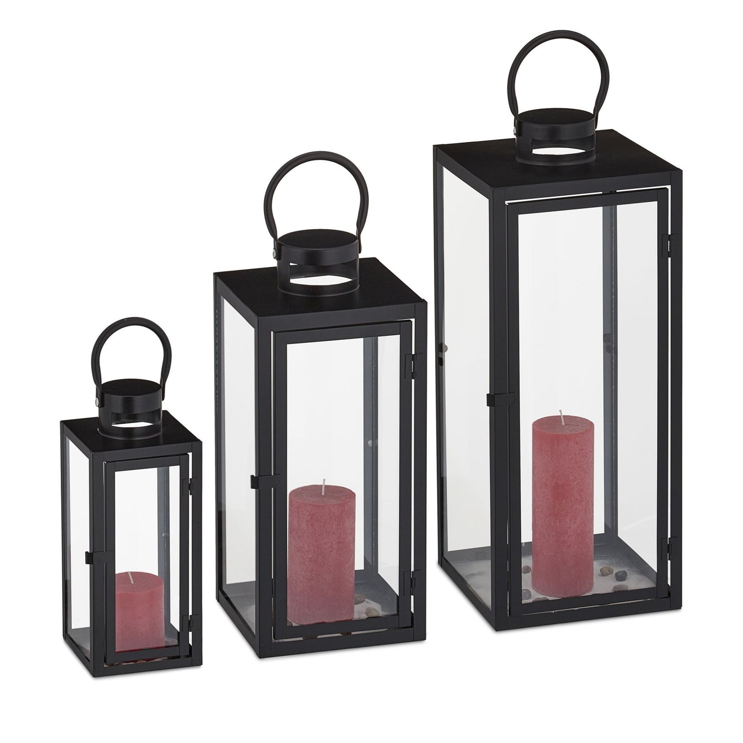 Lanterns 3 pcs. black
