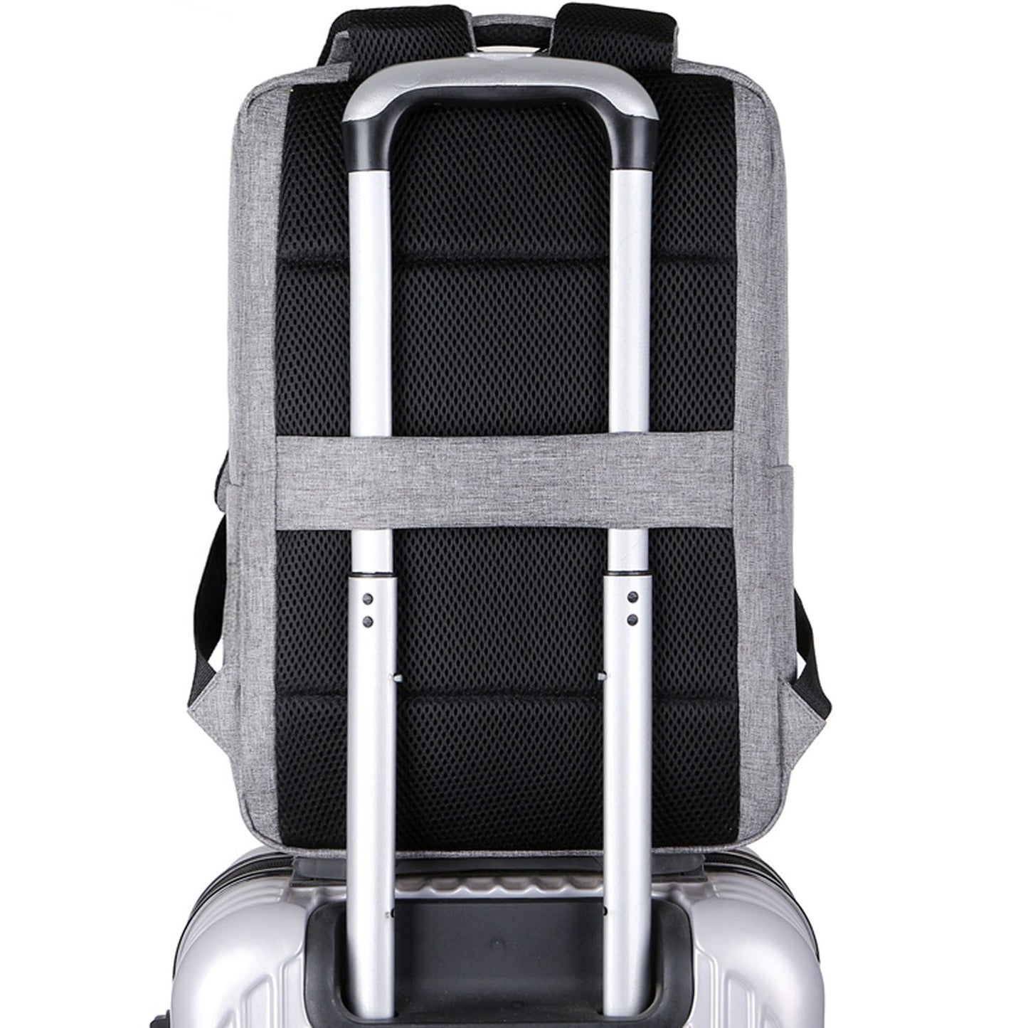 Laptop Backpack 15.6" Gray, Water-Resistant, Polyester