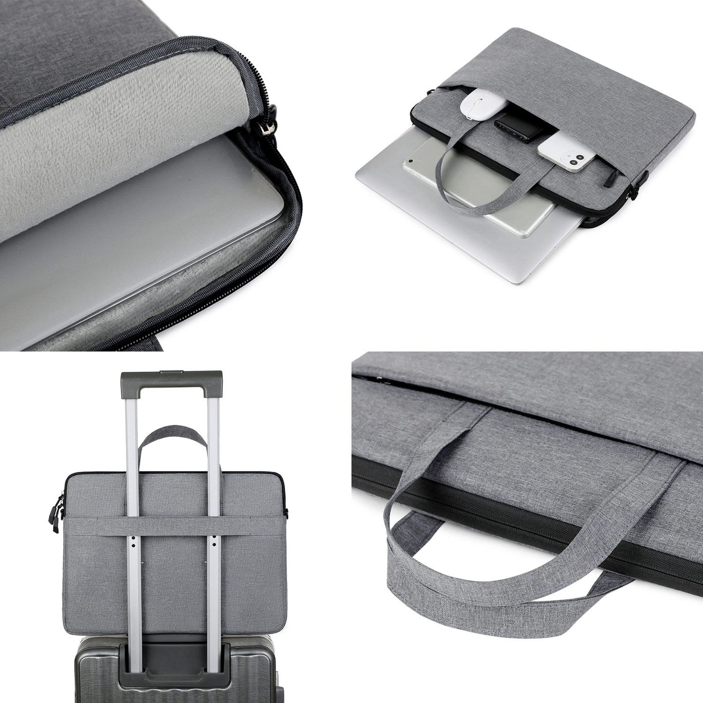 Laptop Bag Slim 15.6" Blue with Handle and Strap