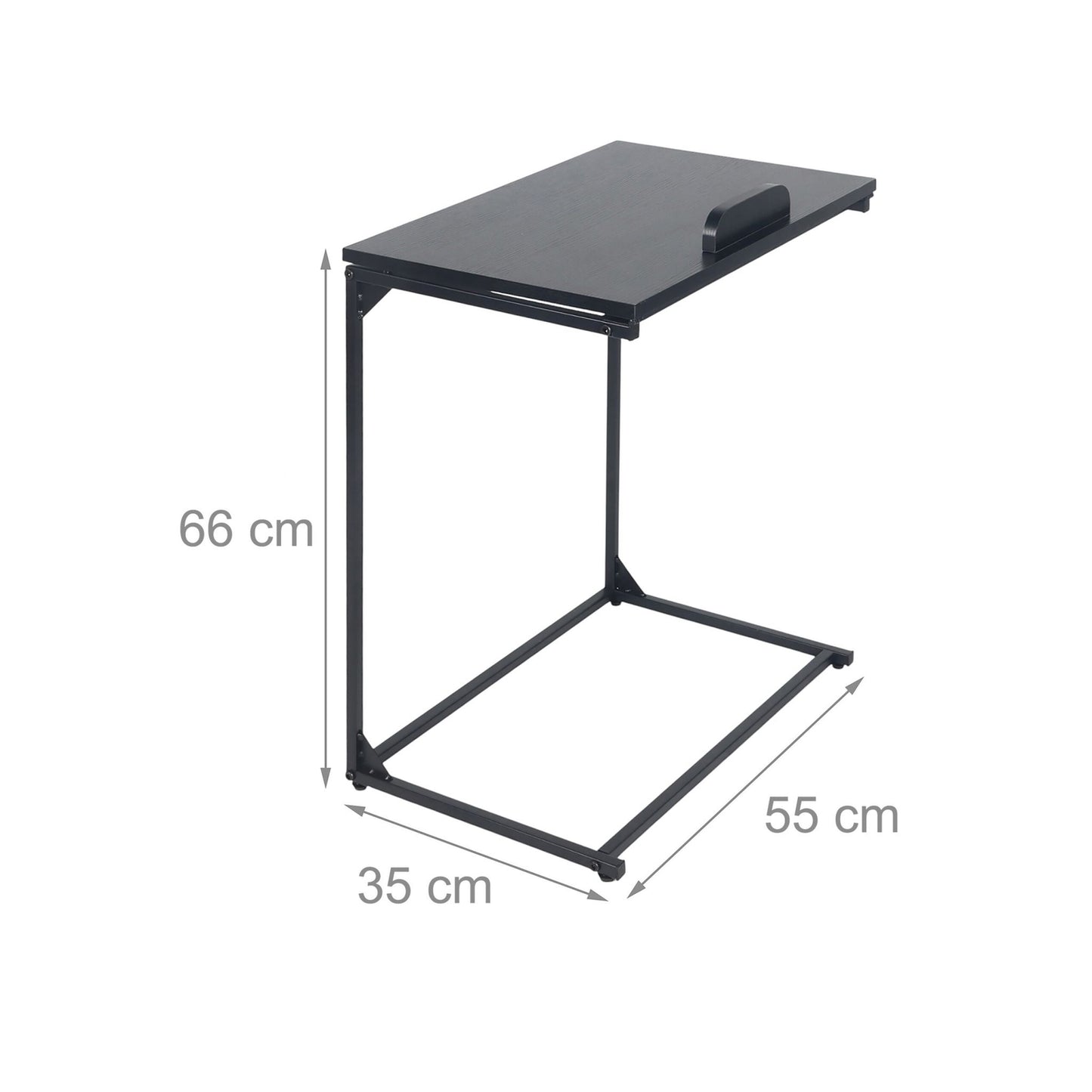 Laptop Side Table – Tiltable, C-Shaped, Anti-Slip
