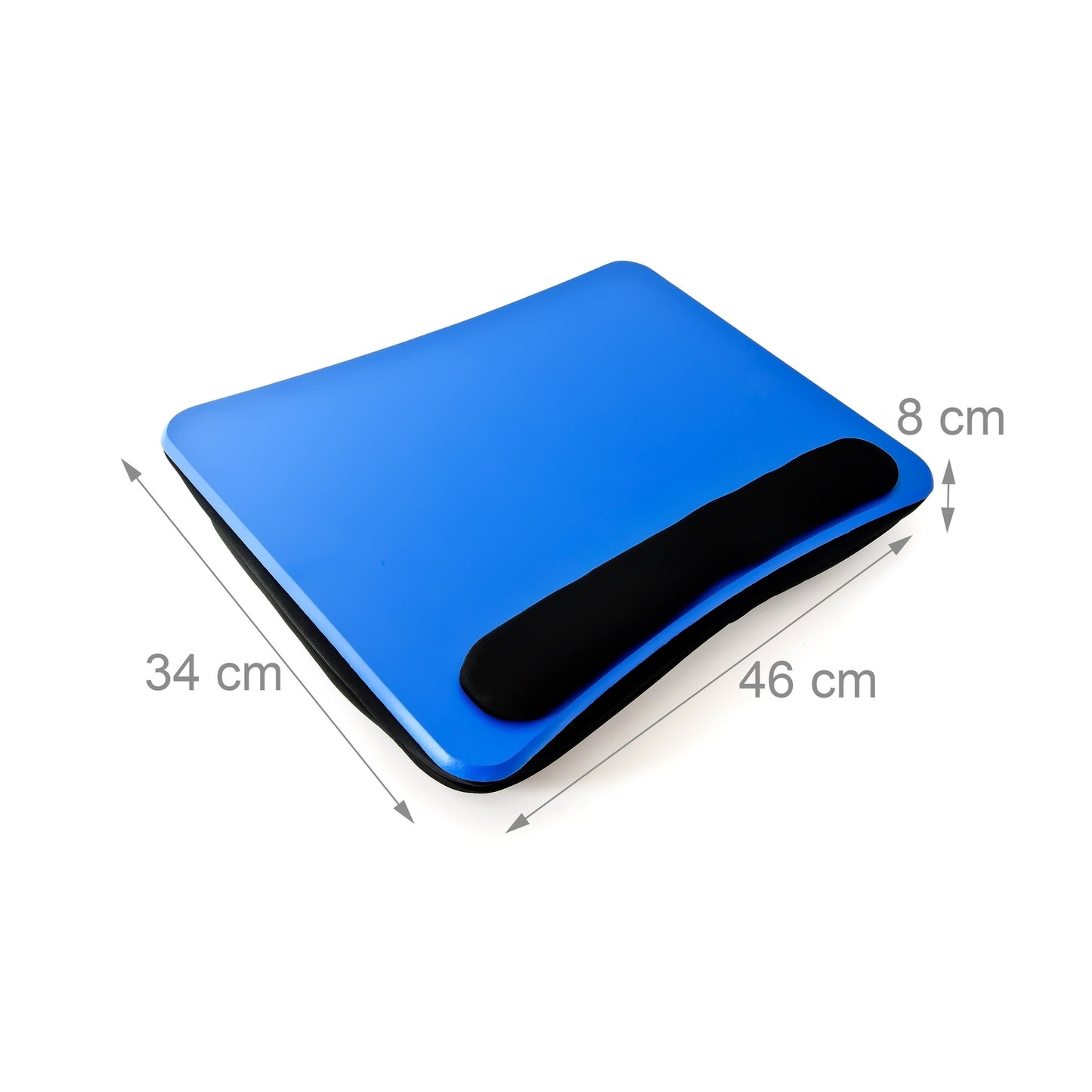 Laptop cushion blue with wrist support