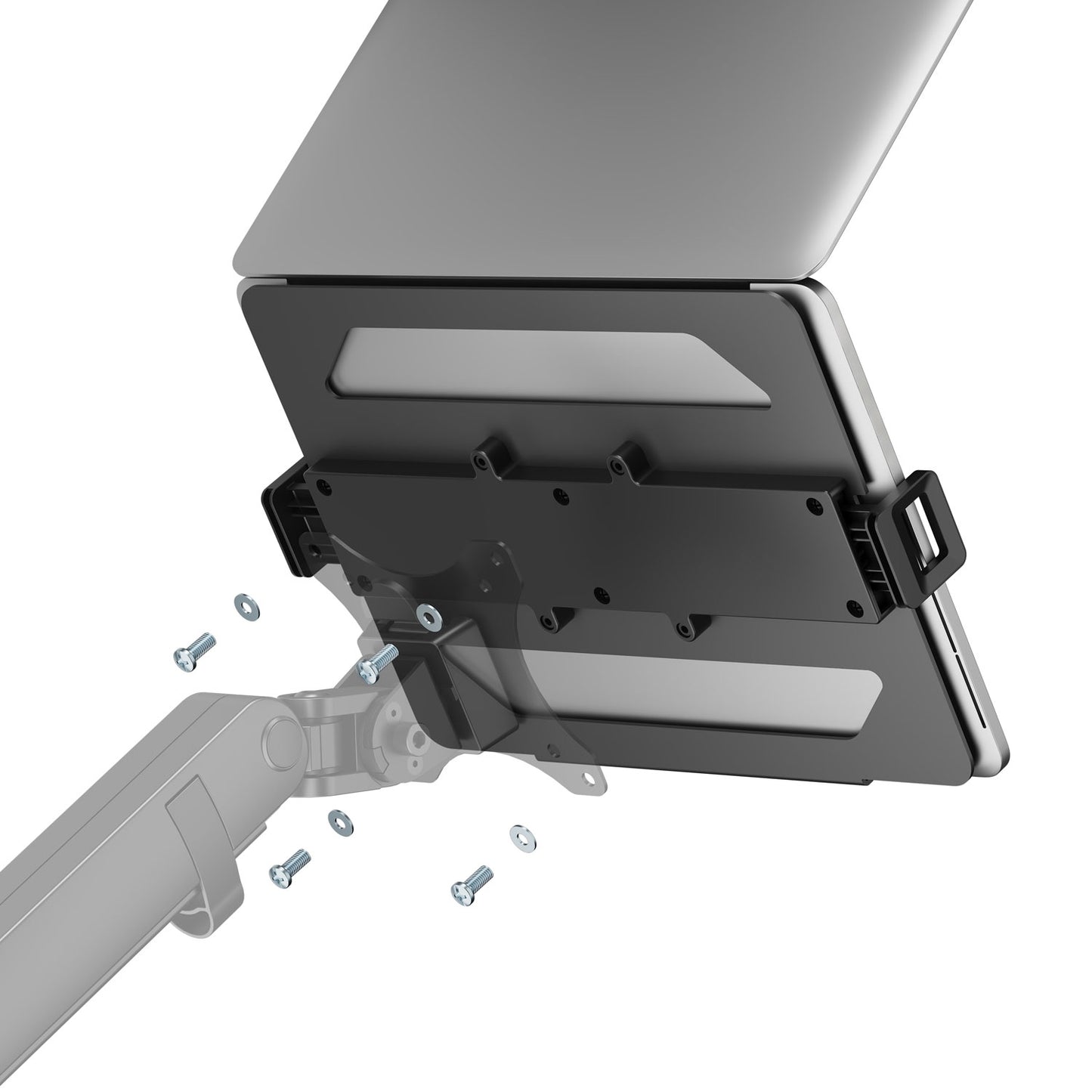 Laptop holder for monitor arm VESA 75x75