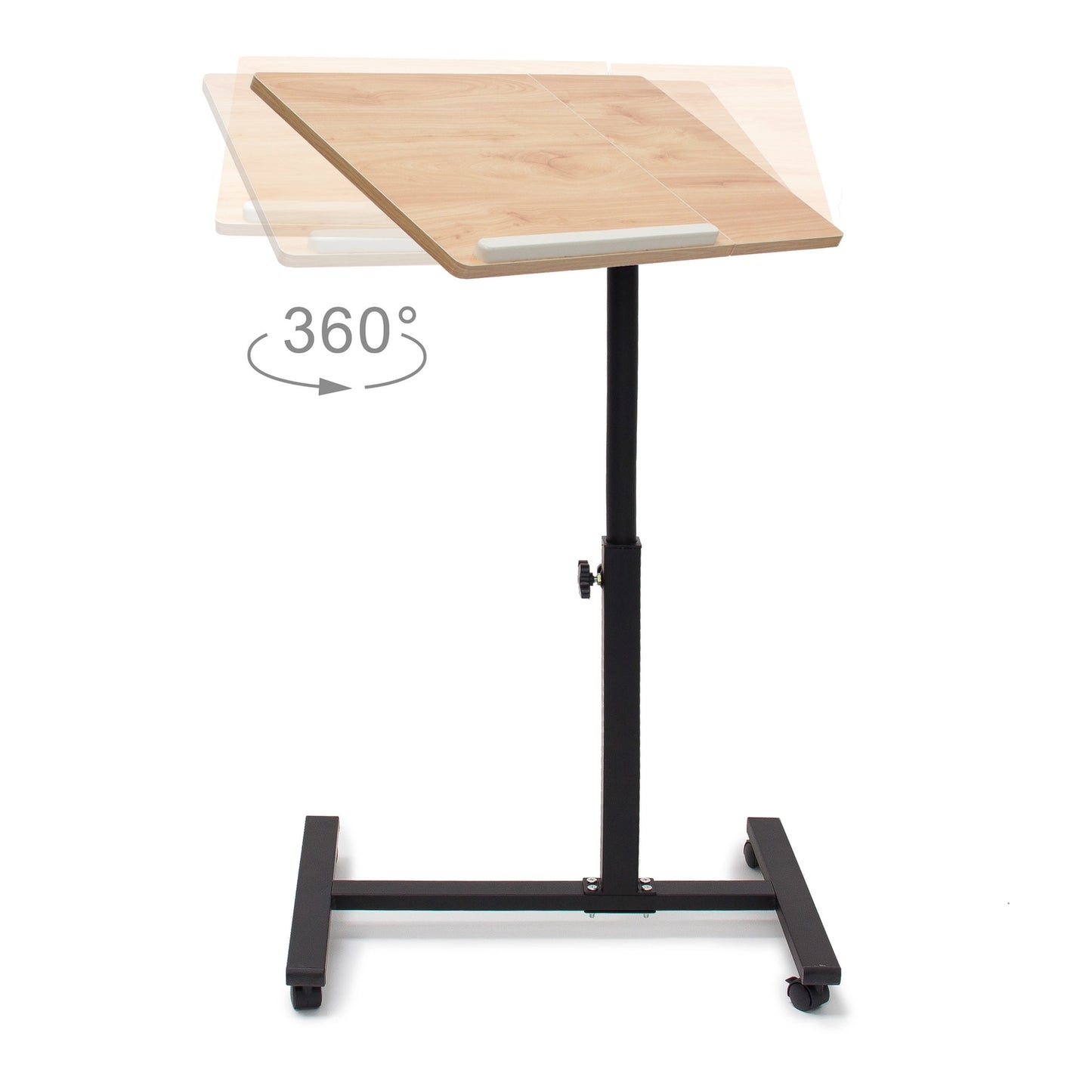 Laptop table wood adjustable height