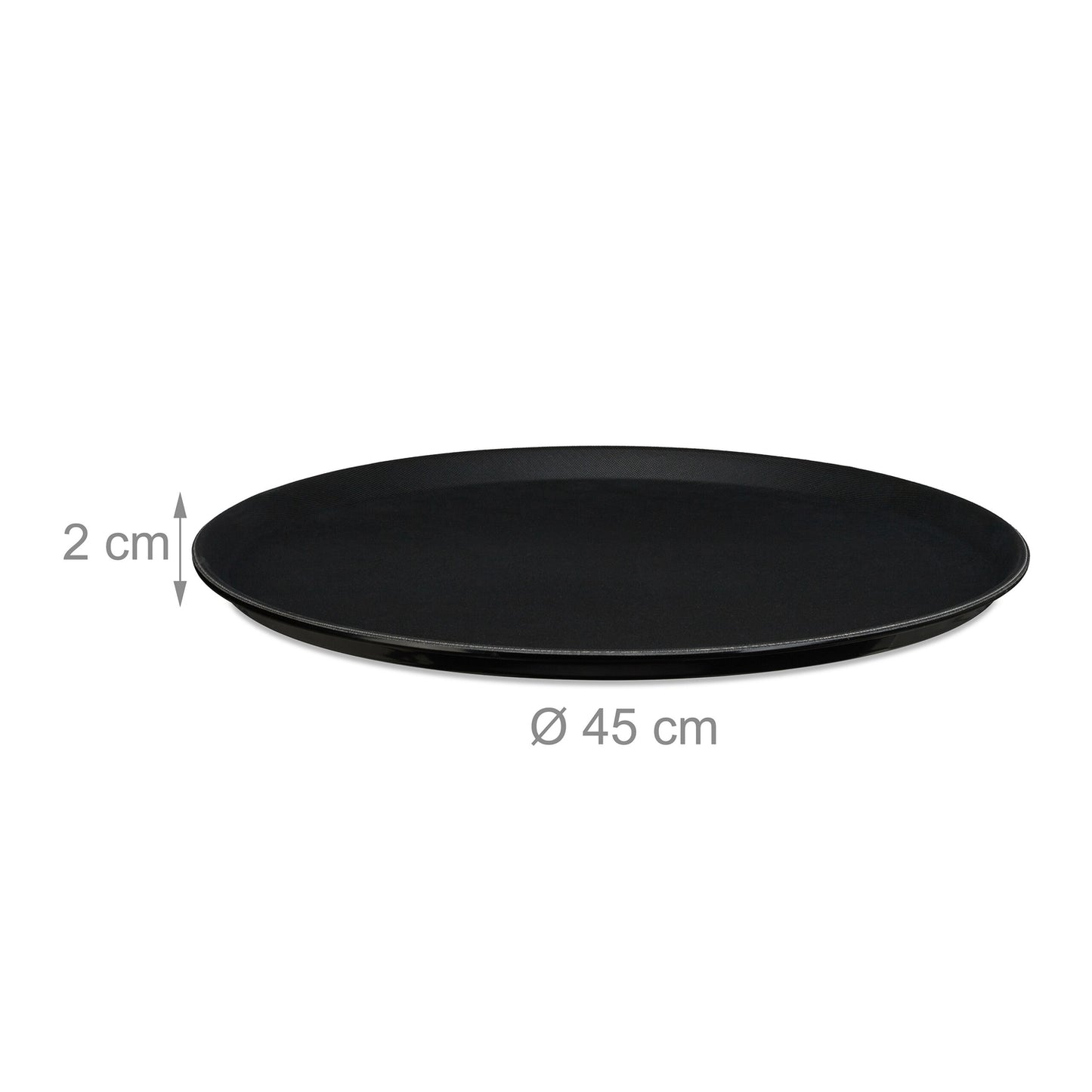 Large Black Serving Trays, Set of 2 – Ø45cm