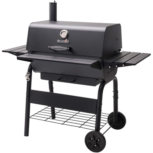 Large Charcoal Grill with Adjustable Grate and Thermometer