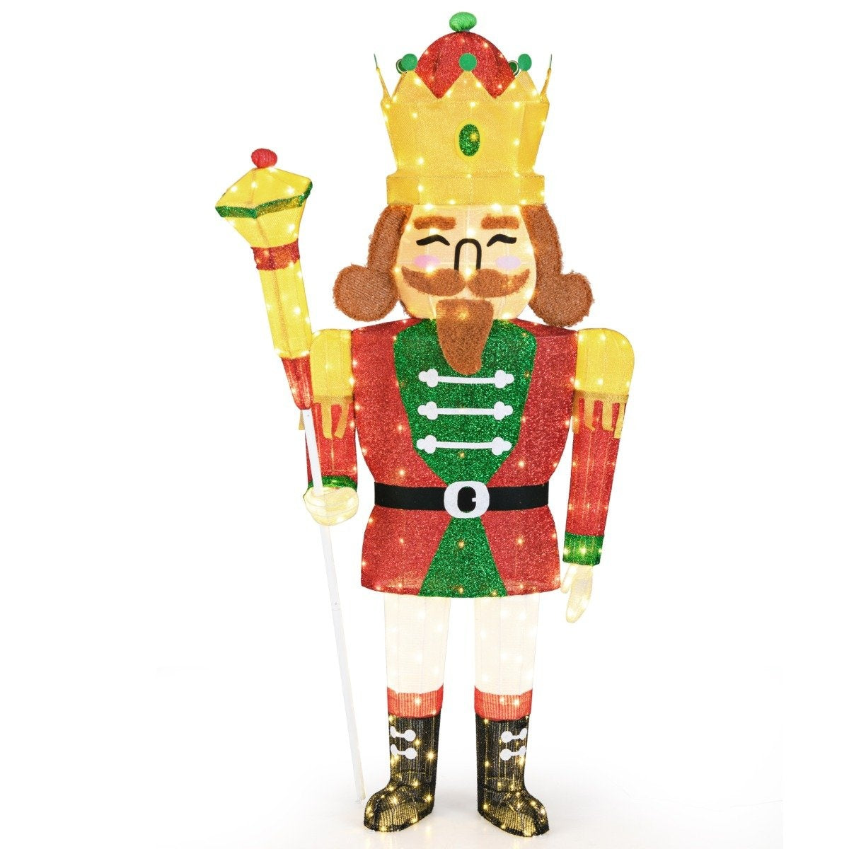Large Christmas Nutcracker Figure with LED Lights XXL Illuminated Christmas Decoration