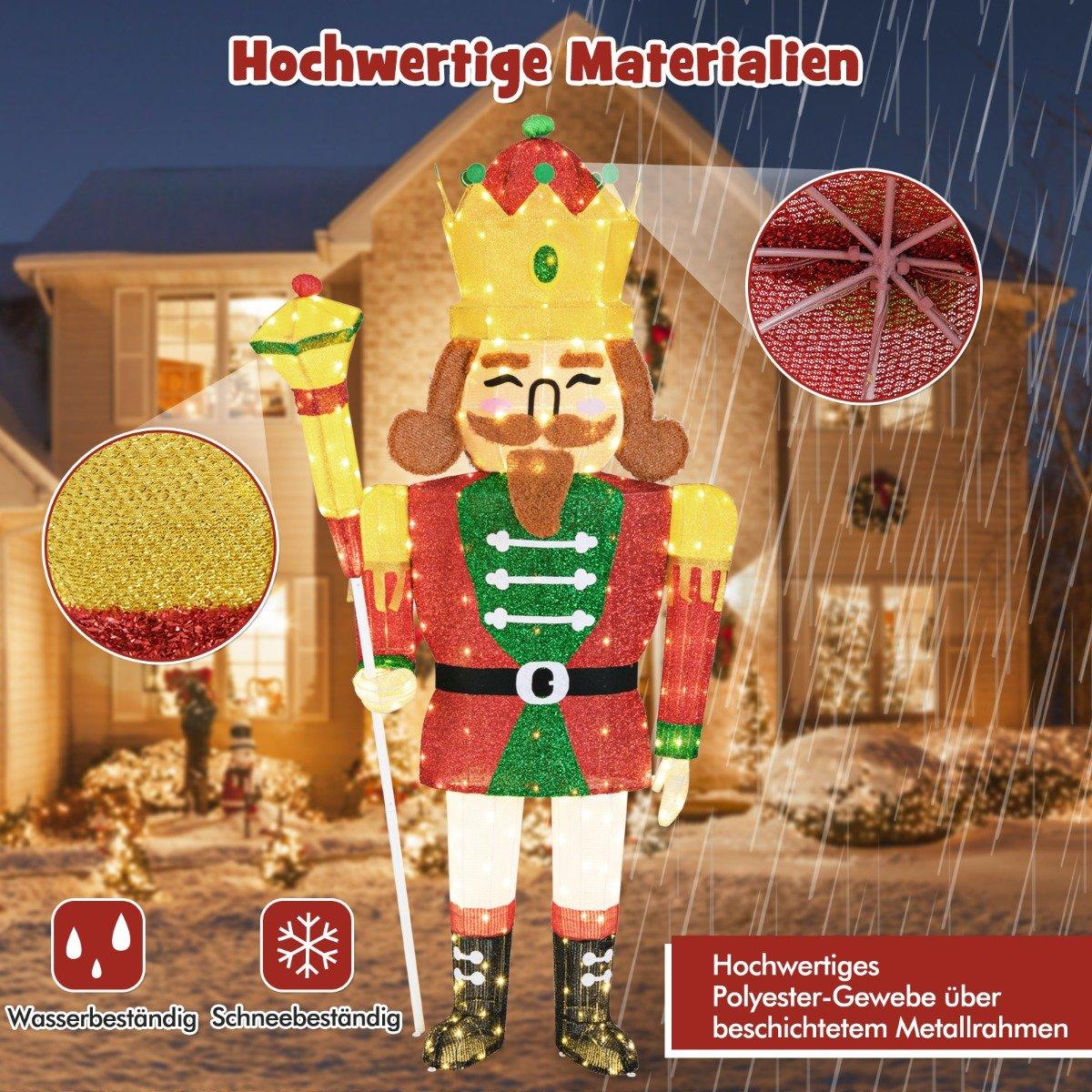 Large Christmas Nutcracker Figure with LED Lights XXL Illuminated Christmas Decoration