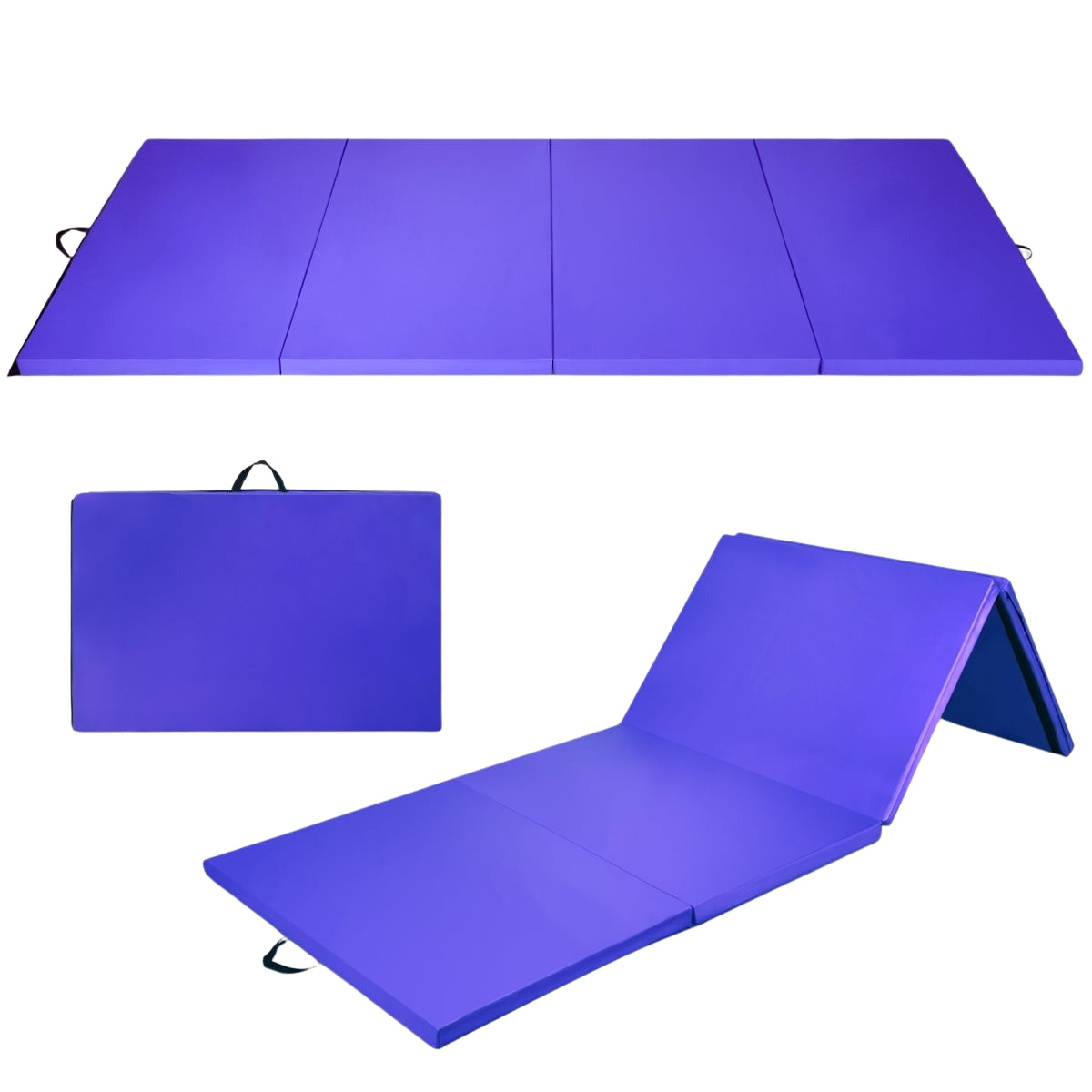 Large Foldable Gymnastics Mat with Handles, 5cm Thick