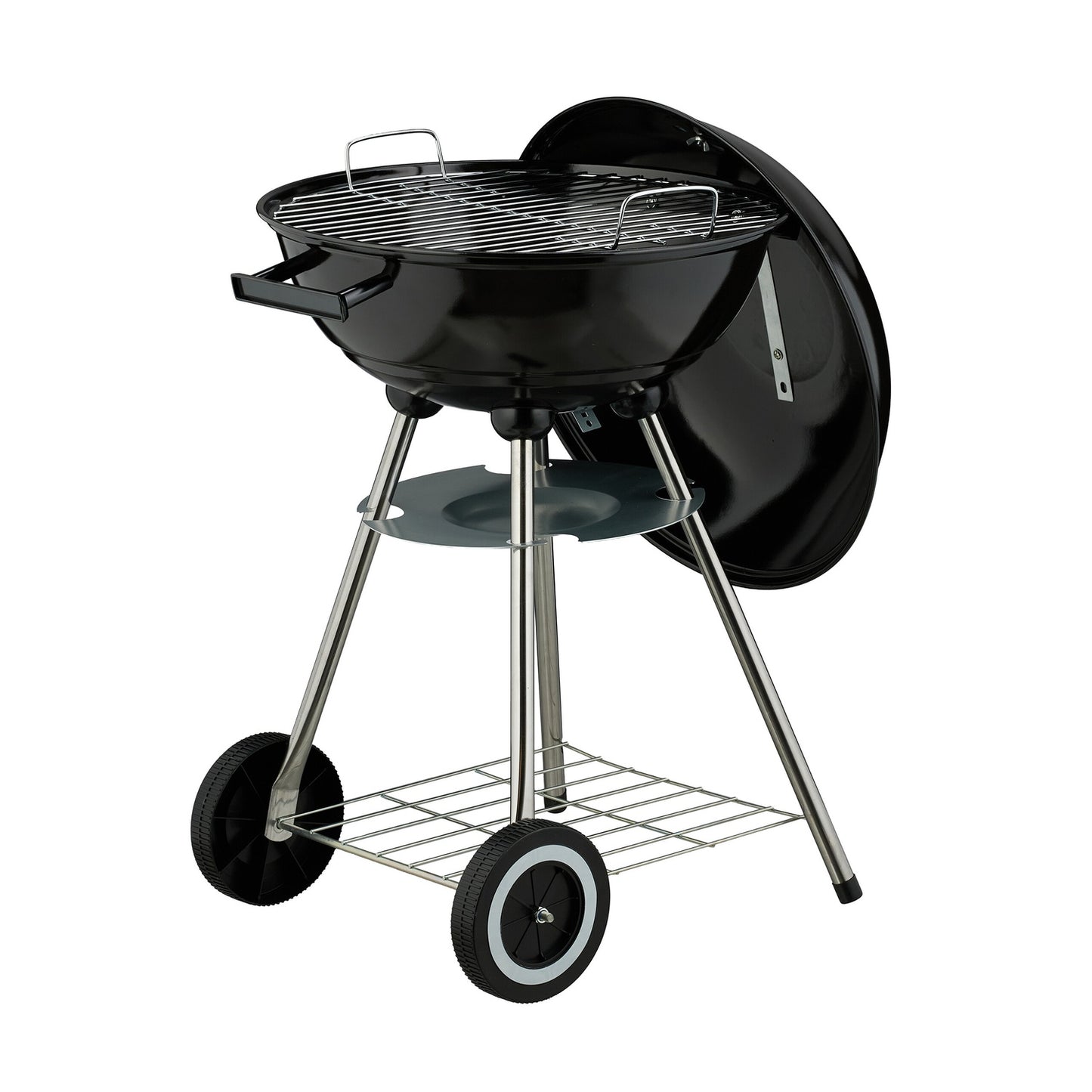Large Kettle BBQ Grill with Wheels and Ash Collector