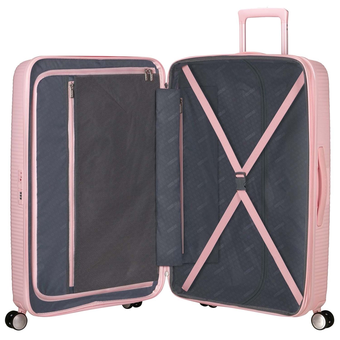 Large Pastel Pink Suitcase, Soundbox Design, 77 cm