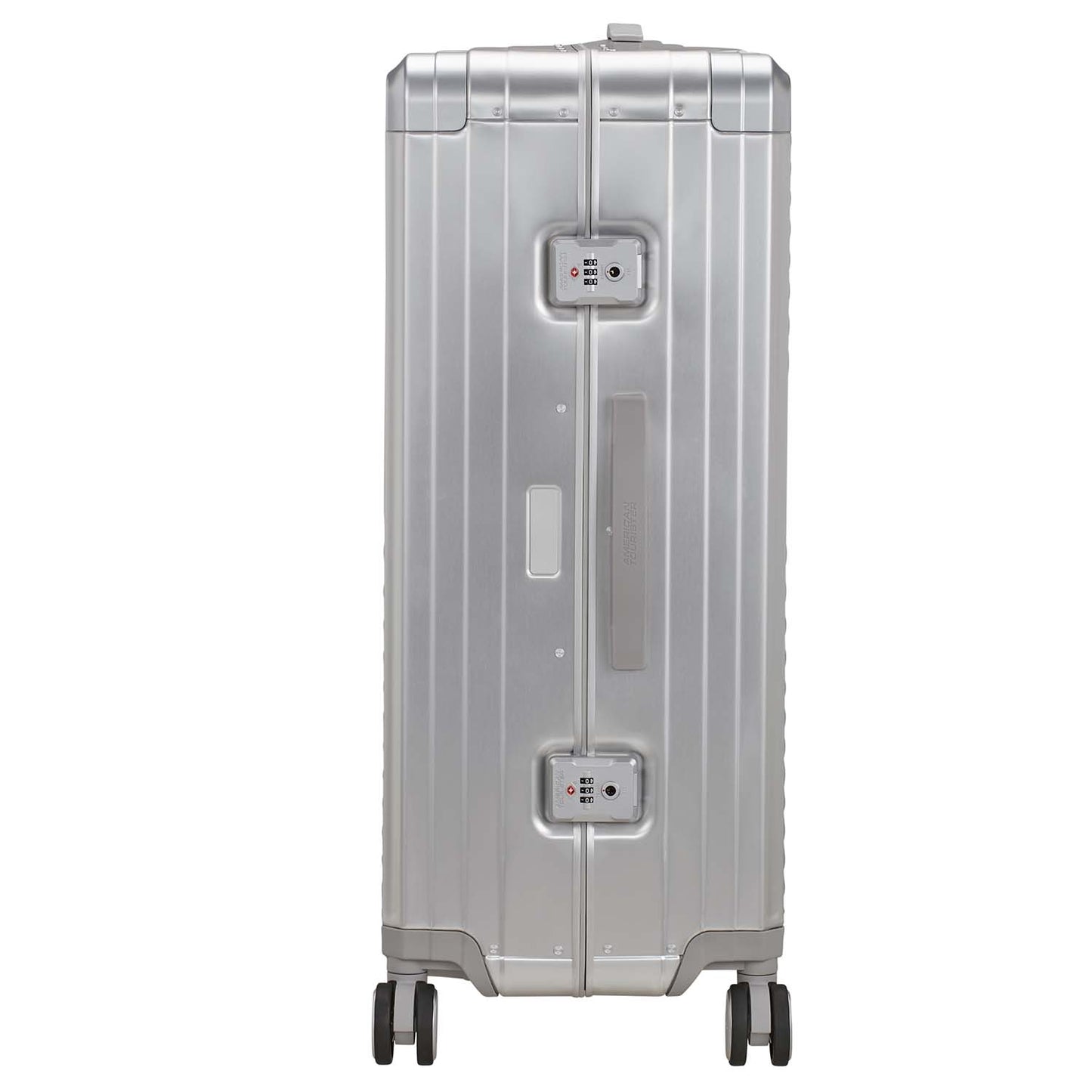 Large Silver Aluminum Suitcase with TSA Lock, 77 cm