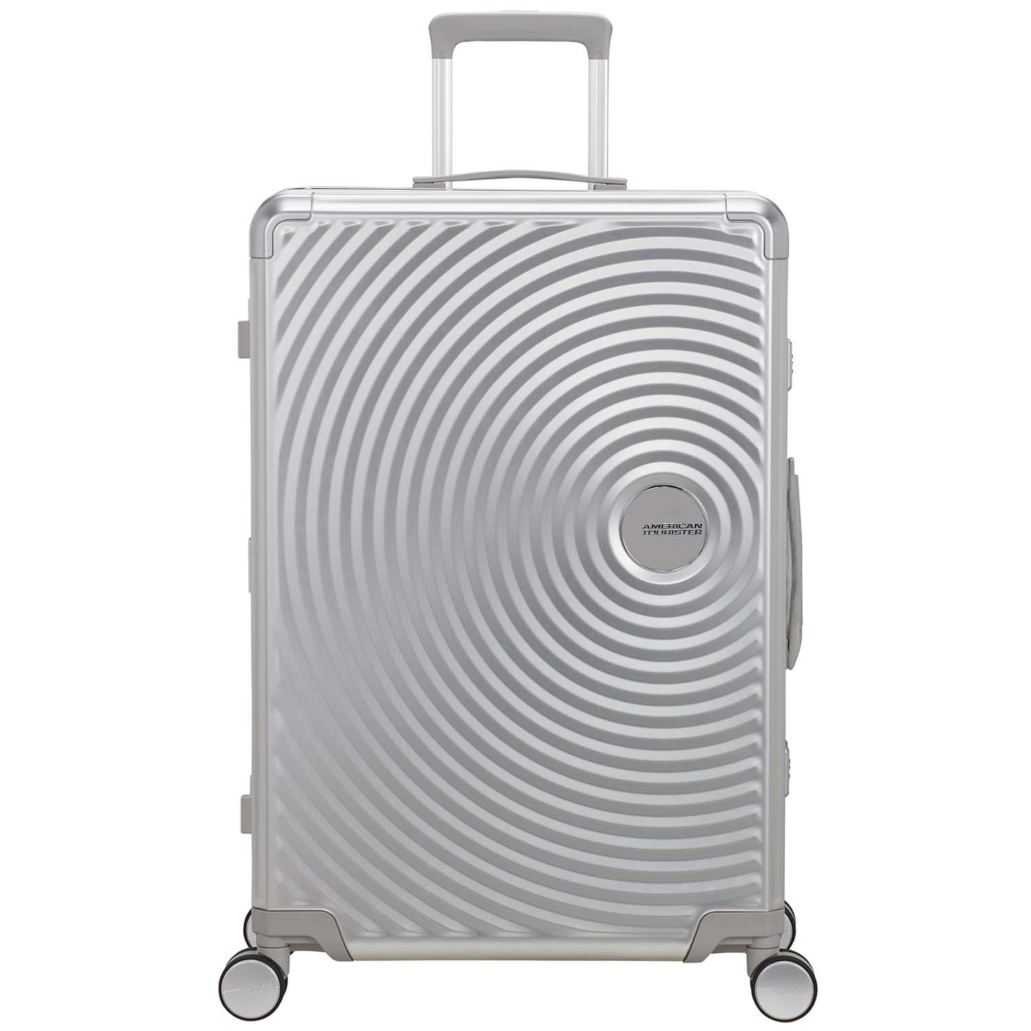 Large Silver Aluminum Suitcase with TSA Lock, 77 cm