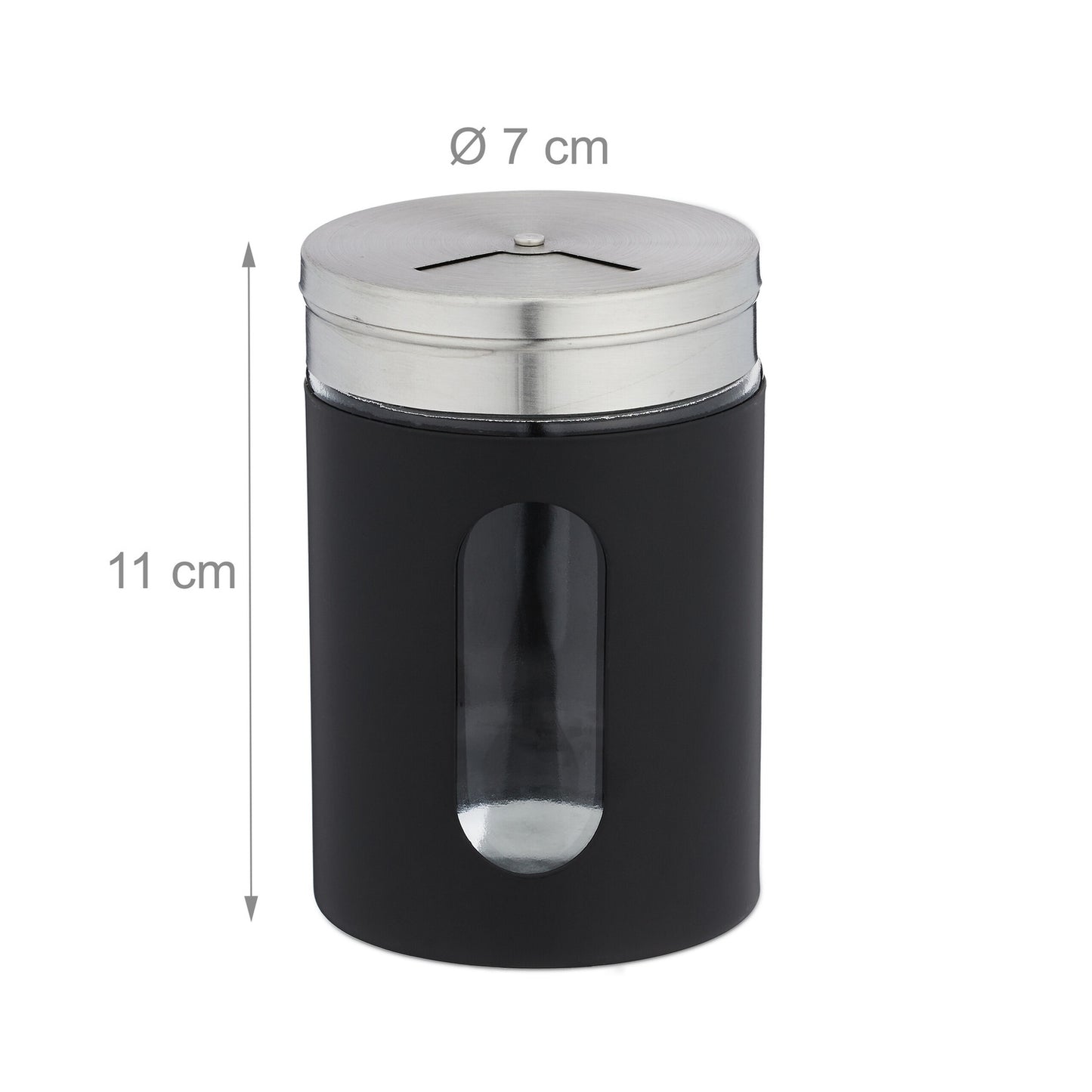 Large Spice Jars, Set of 6 with Rotating Lids