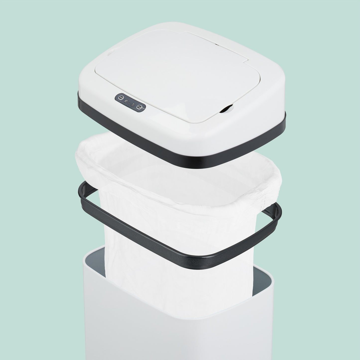 Large Steel Kitchen Bin with Automatic Sensor