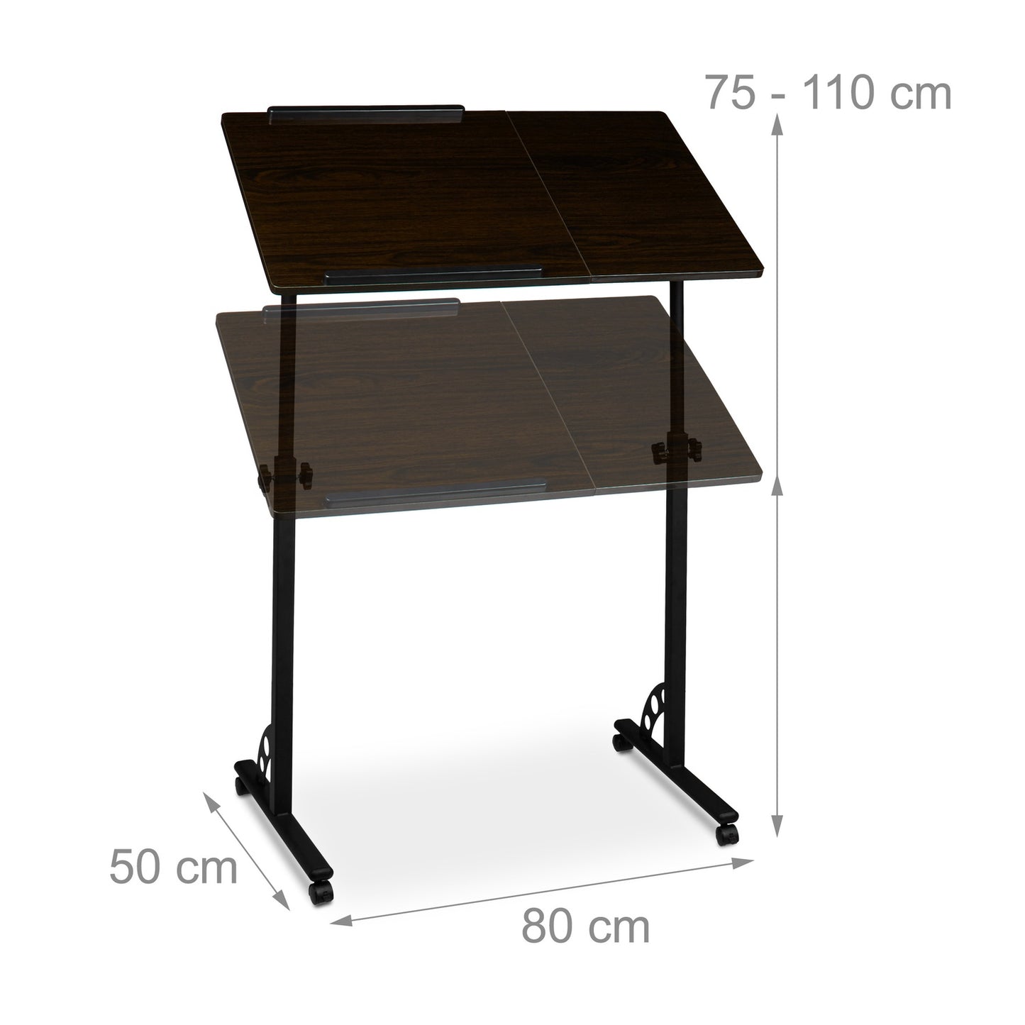 Large adjustable laptop table