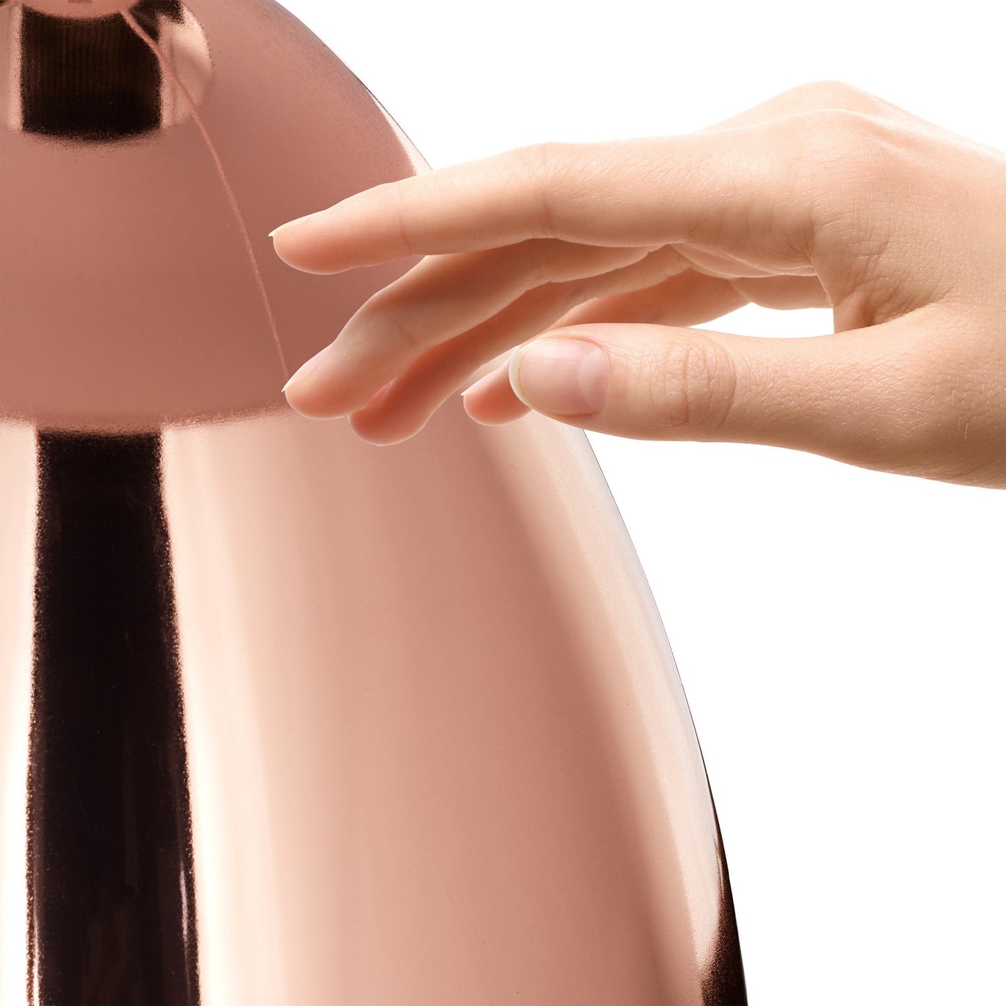 Large bedside lamp with touch function copper