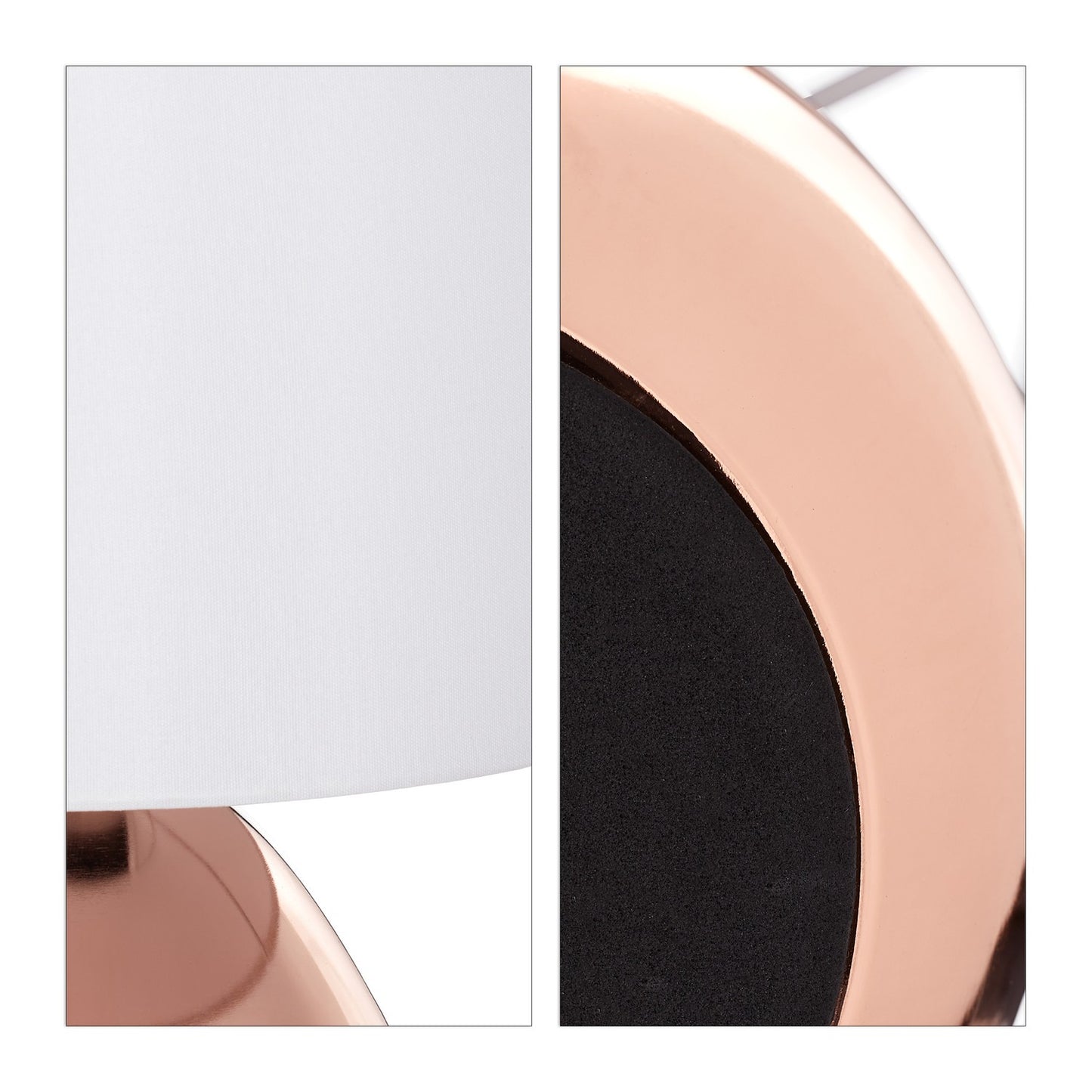 Large bedside lamp with touch function copper