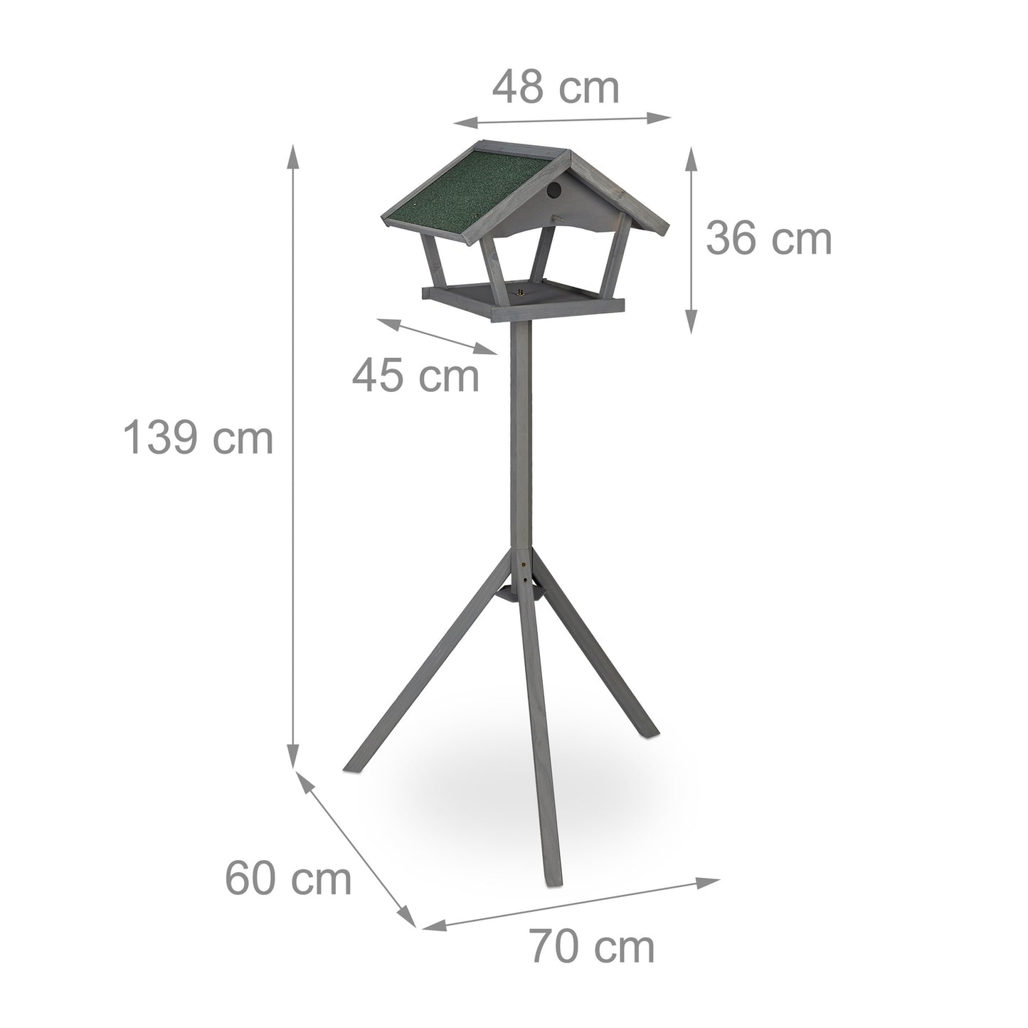 Large bird table on pole
