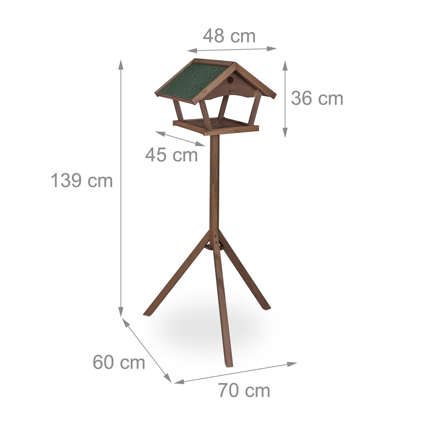 Large bird table on pole