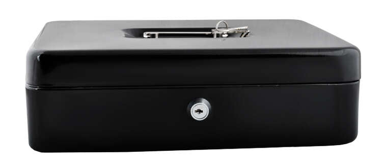 Large black money box