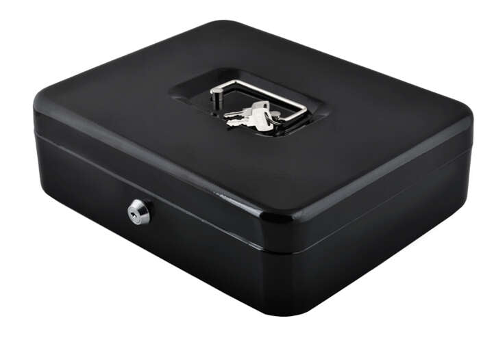 Large black money box