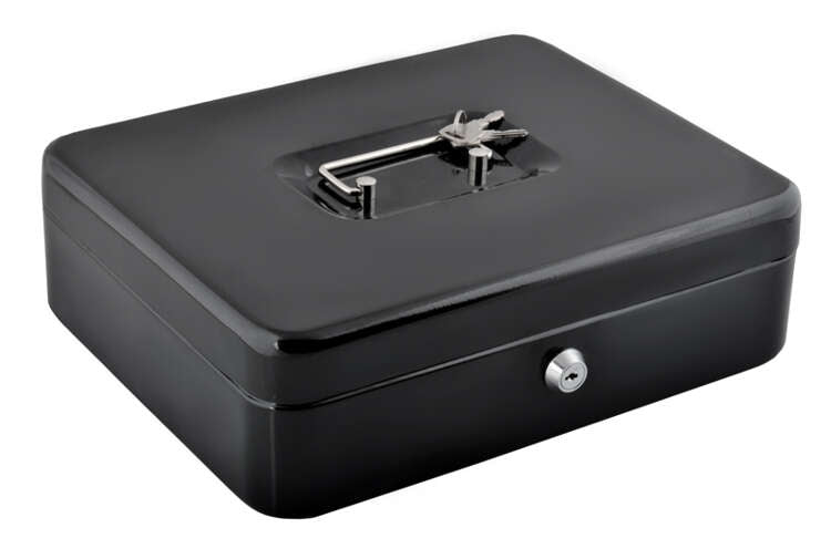 Large black money box