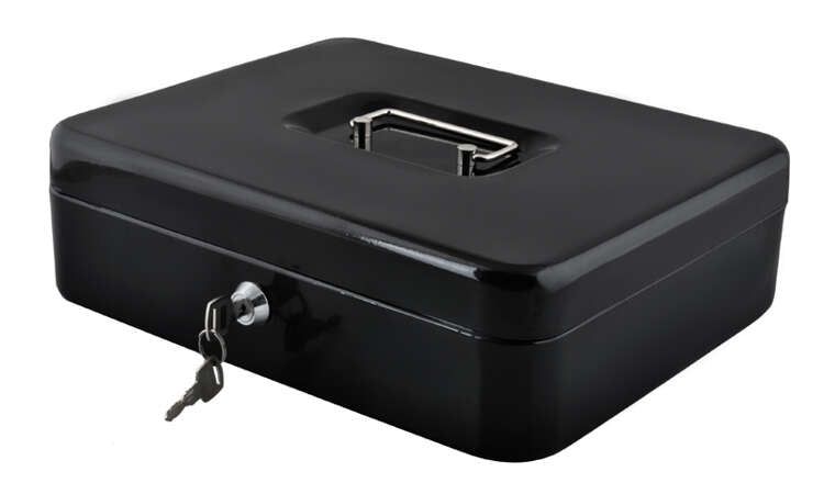 Large black money box