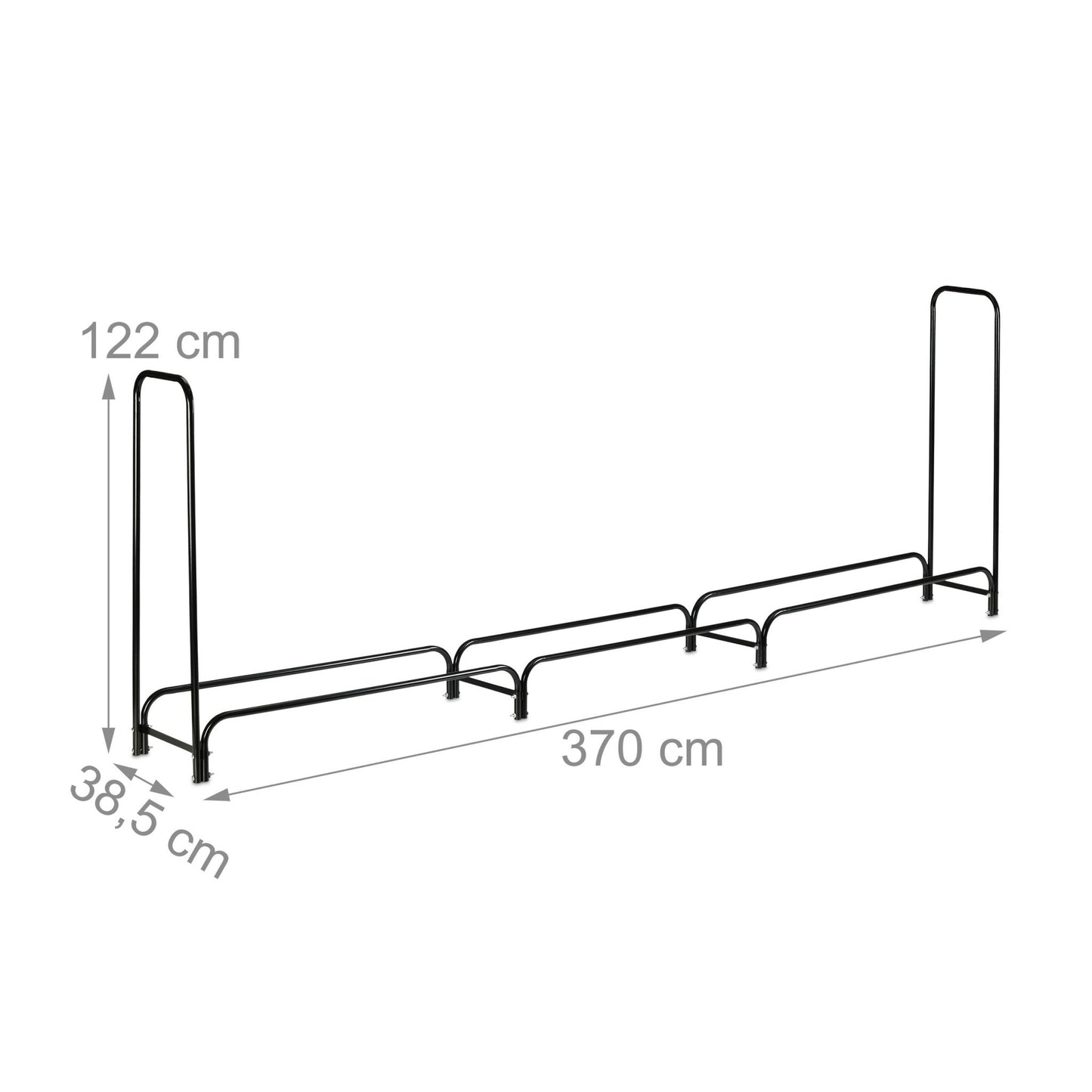 Large metal firewood rack