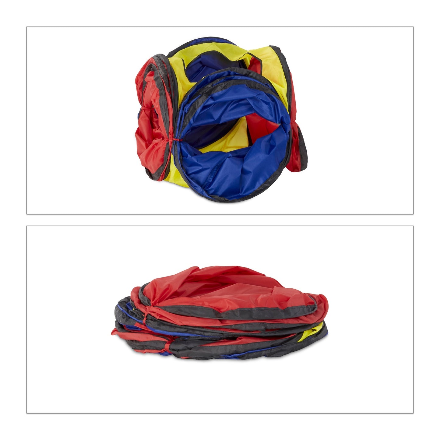 Large play tunnel with 4 pipes