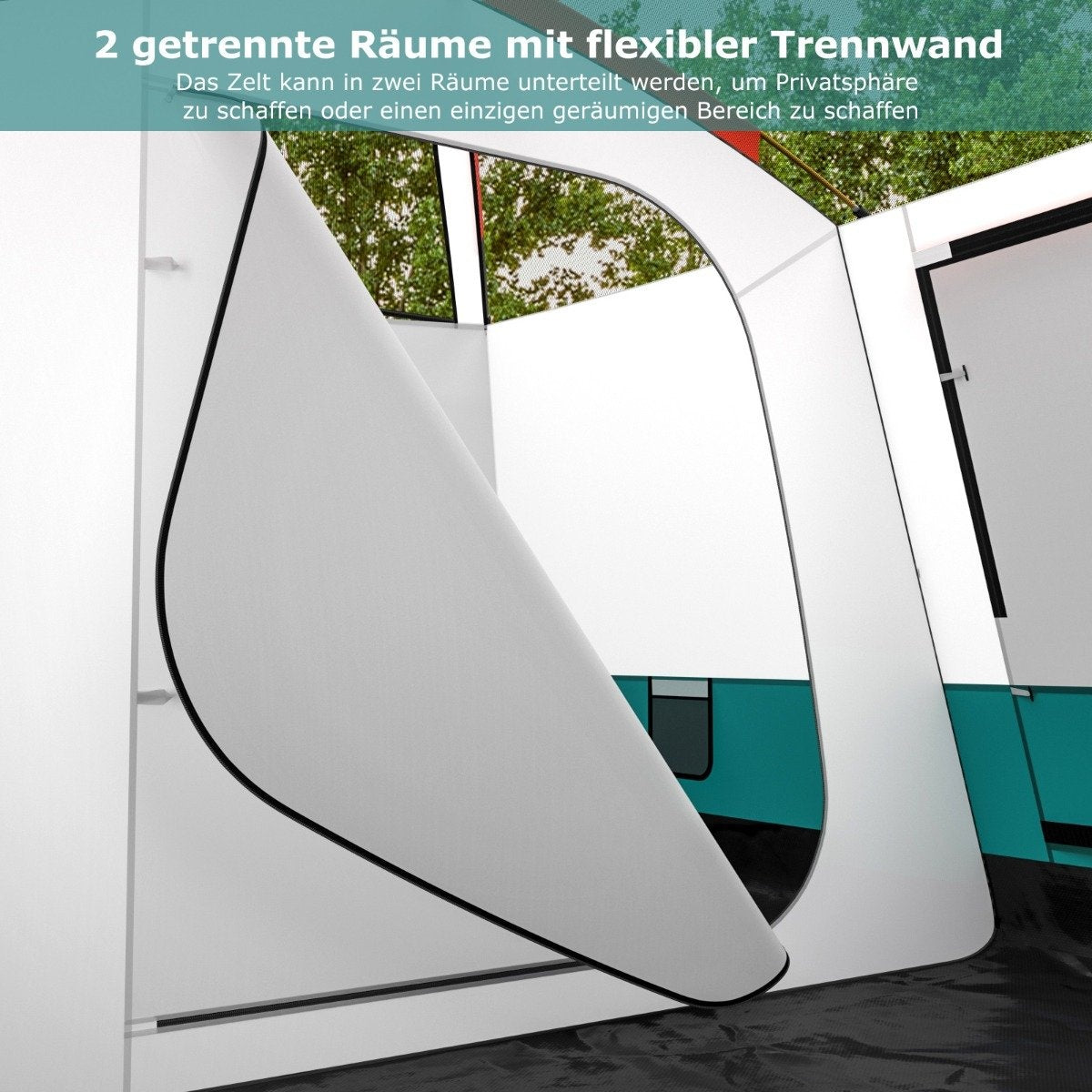 Large tent with awning &amp; floor &amp; 2 rooms &amp; 2 entrances &amp; carrying bag camping tent family tent S