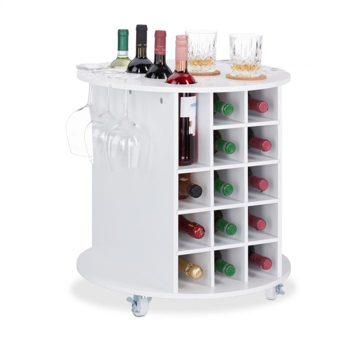 Large wine rack on wheels