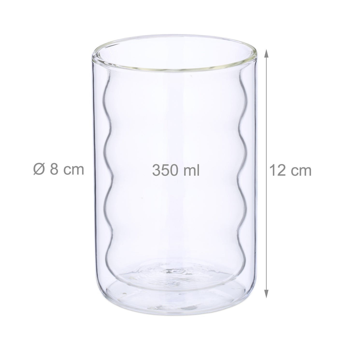 Latte Macchiato Glasses, Double-Walled with Spoons