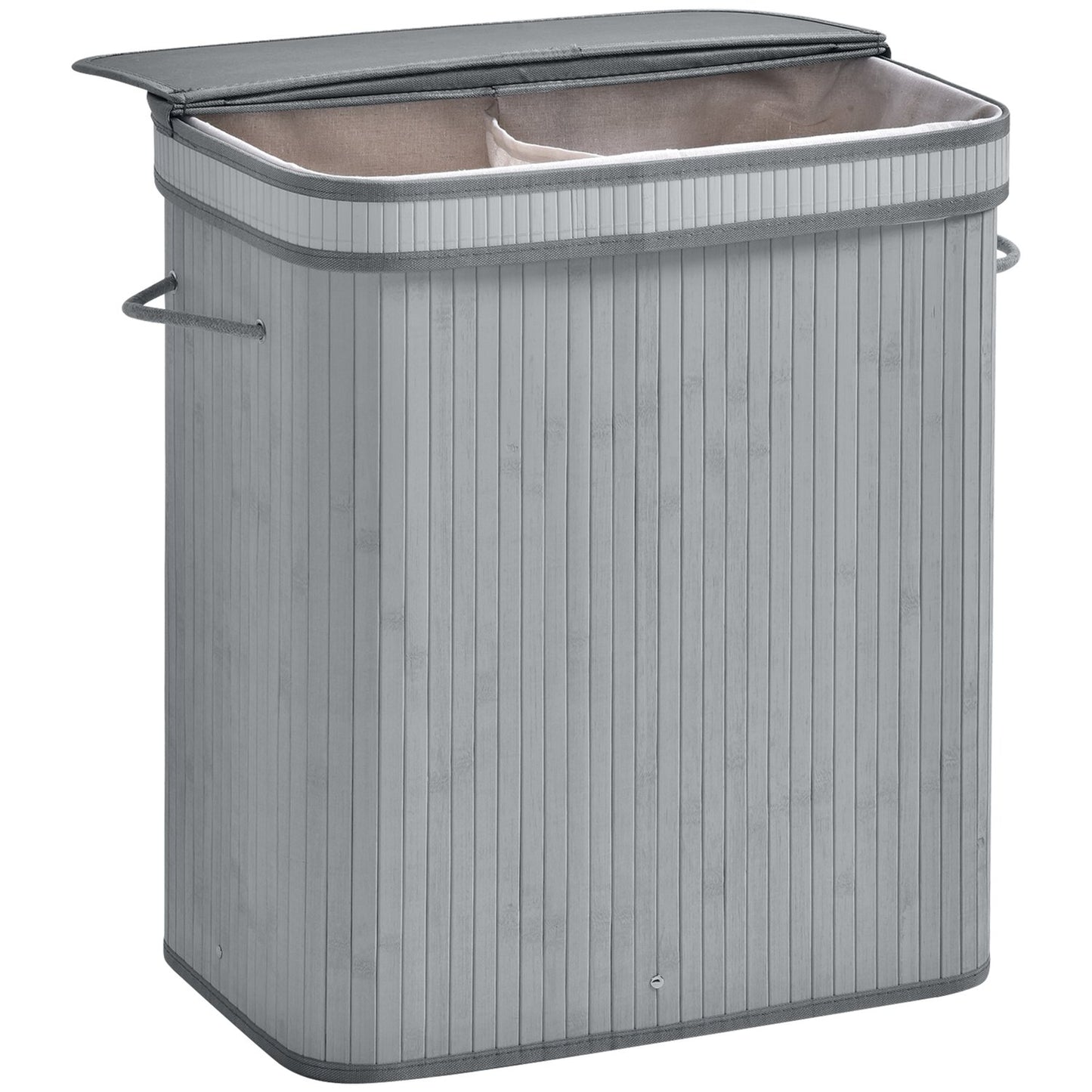 Large collapsible laundry basket with lid, removable lining