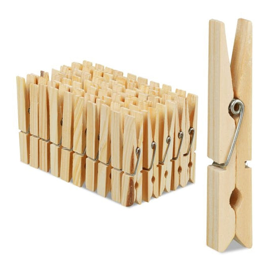 Laundry Pegs Wood Set of 100