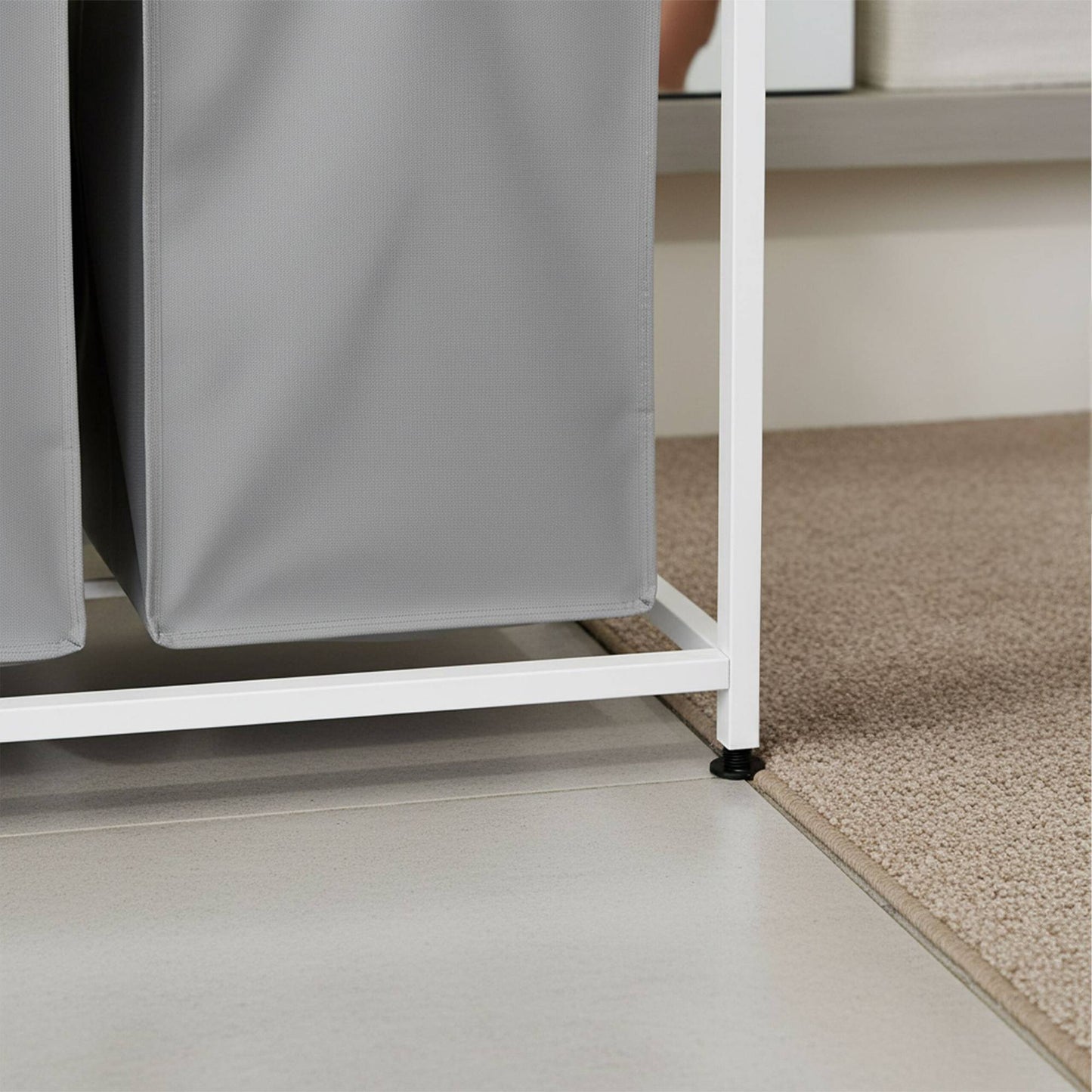 Laundry Sorter, 3 Removable Bags, Wood-Effect Shelf