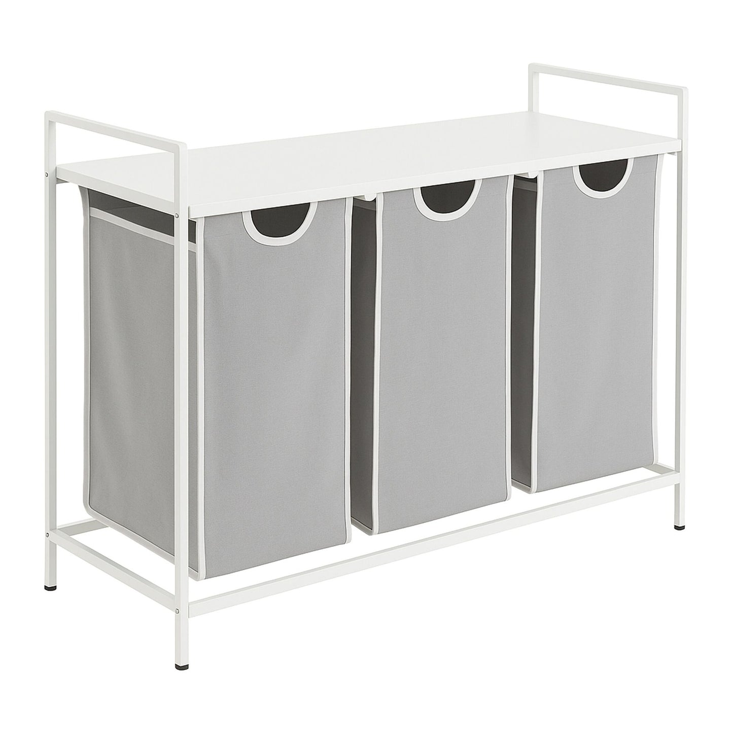 Laundry Sorter with 3 Bags and Shelf – Metal Frame