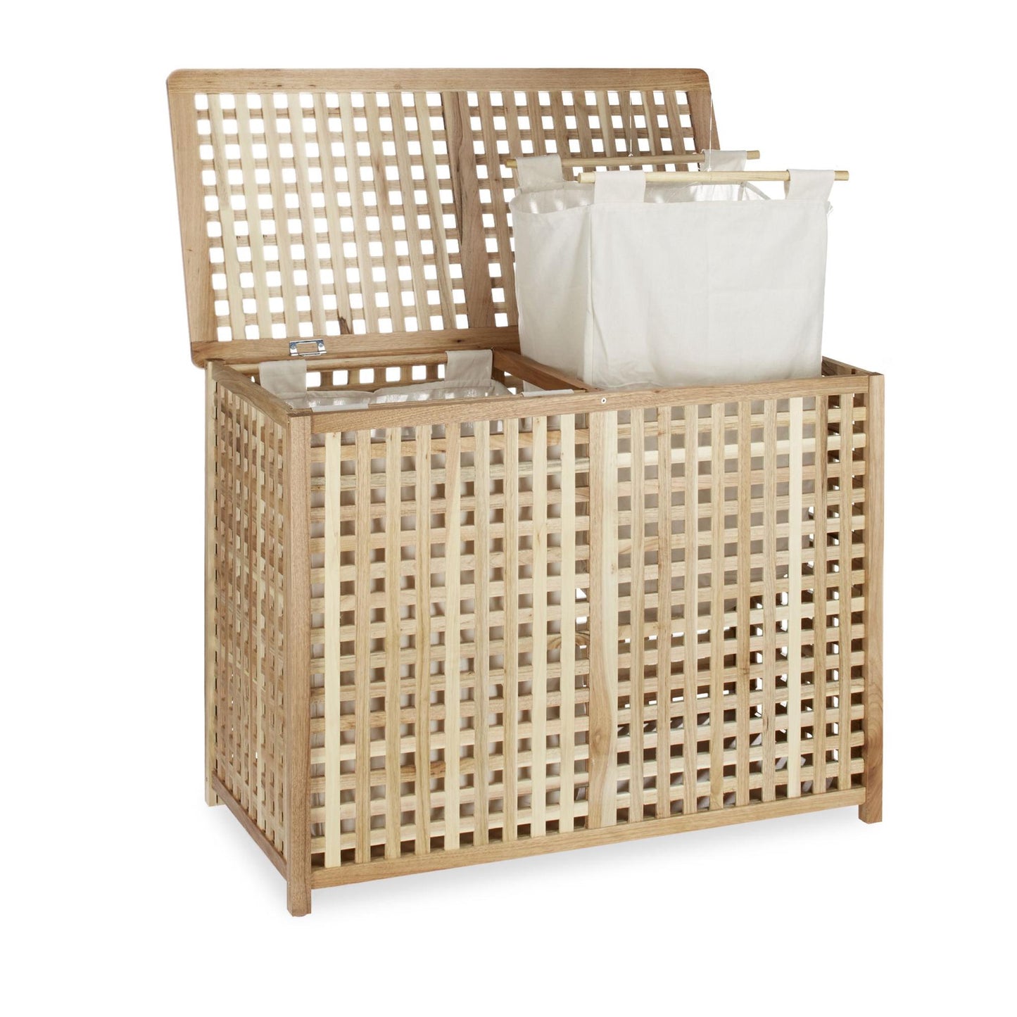 Laundry basket Duo walnut
