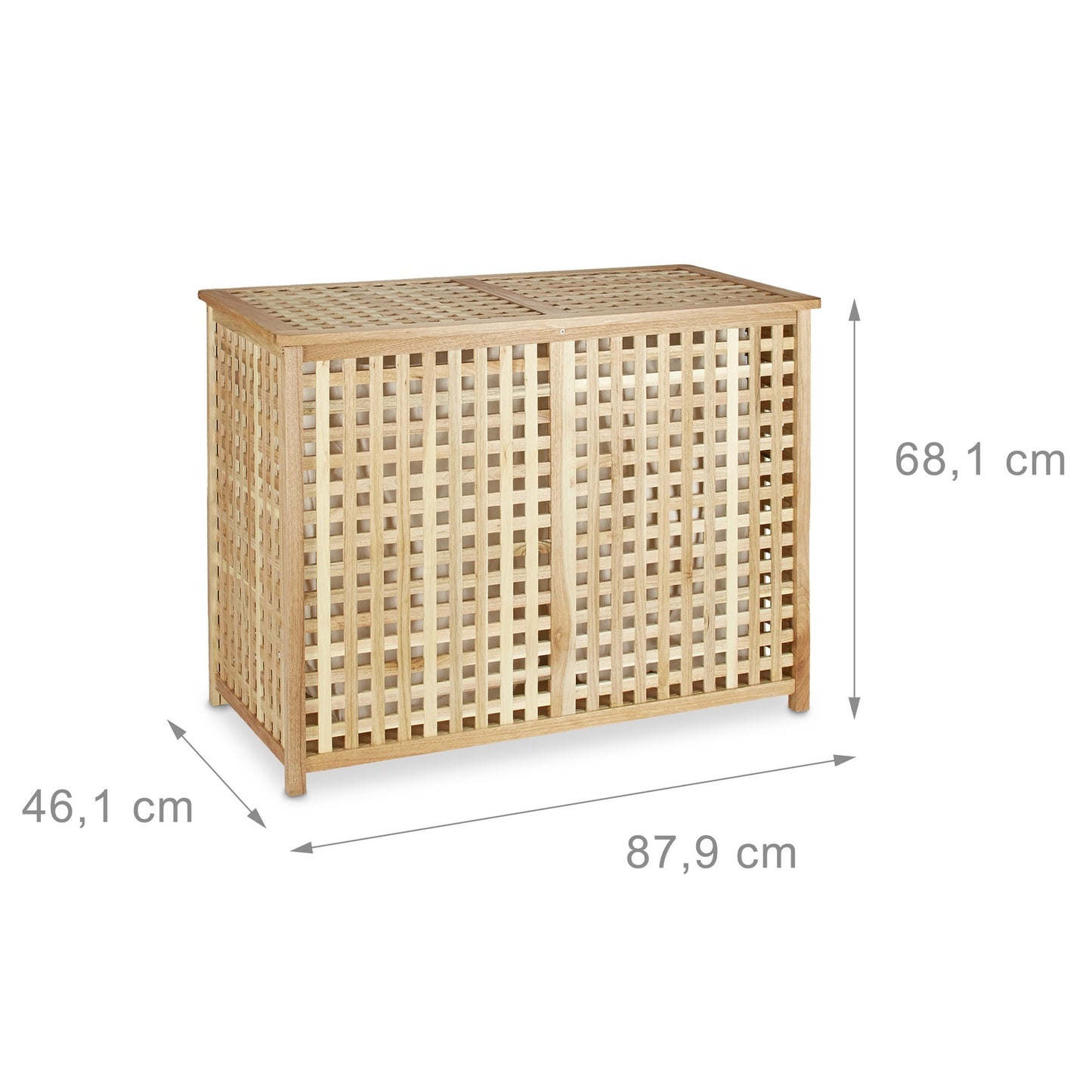 Laundry basket Duo walnut
