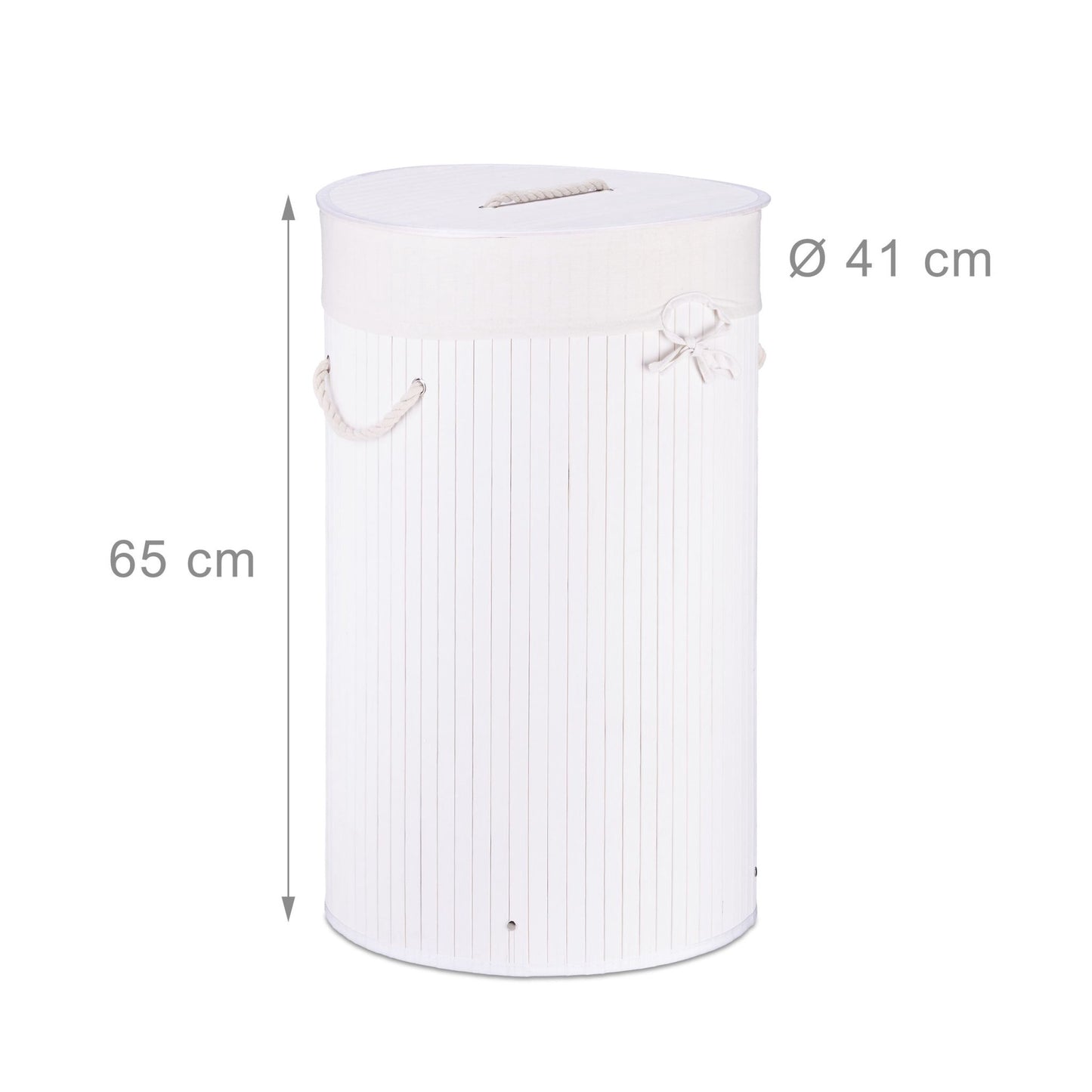 Laundry basket bamboo round