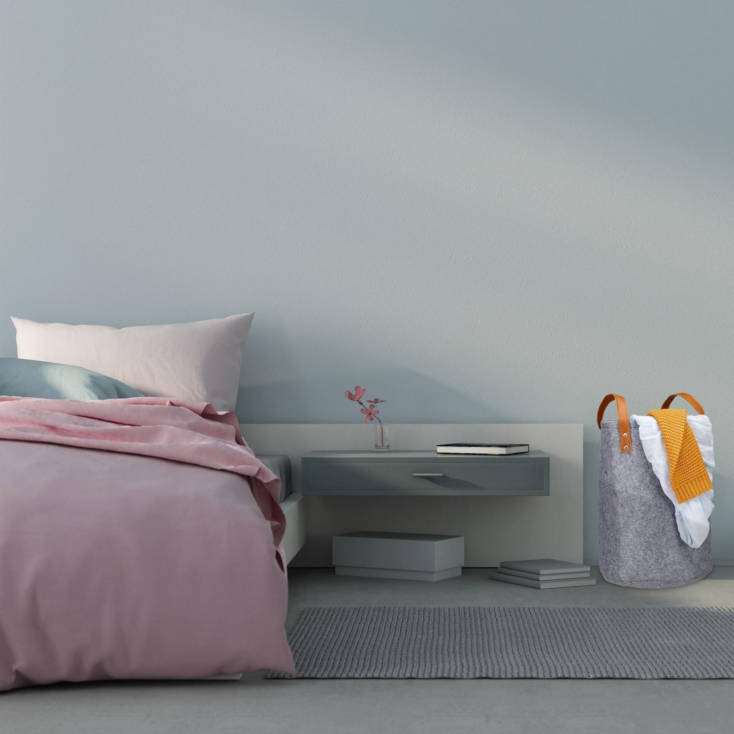 Laundry basket blanket portable