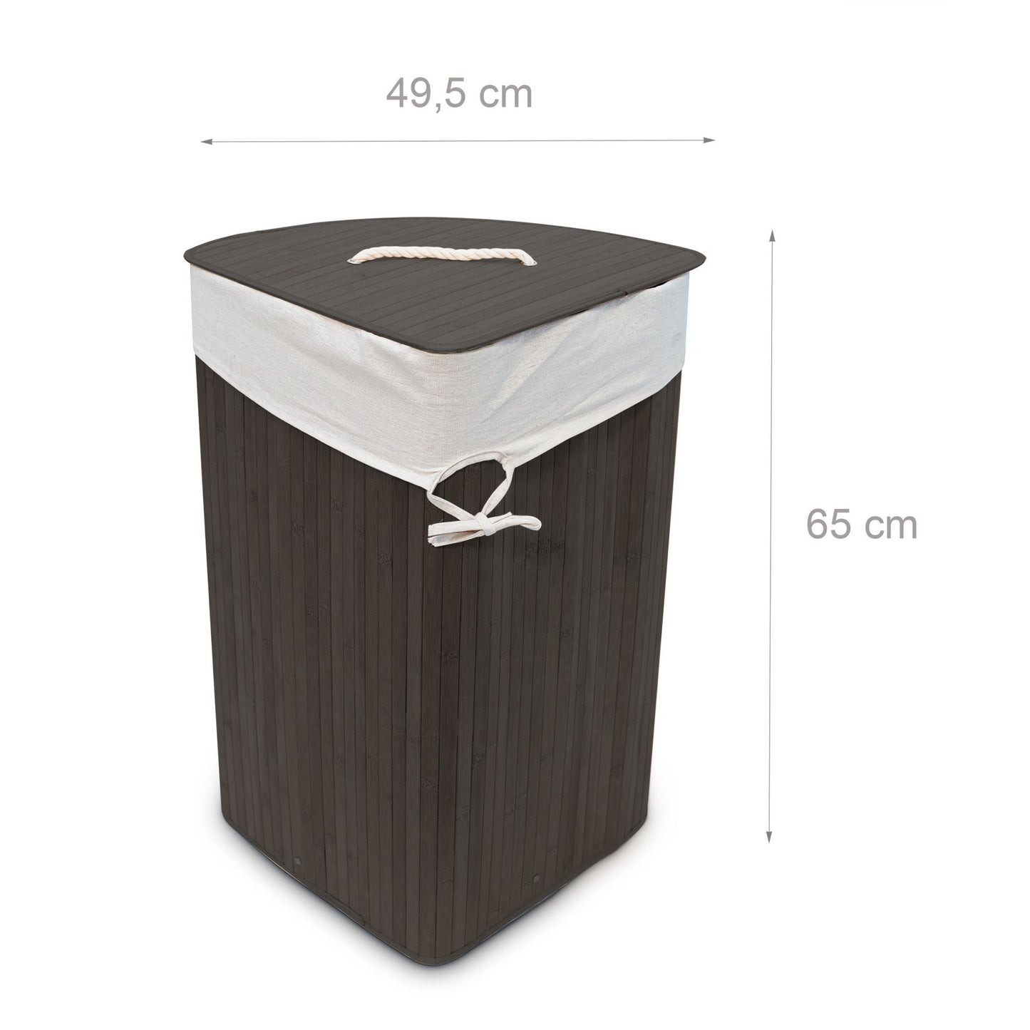 Laundry basket corner bamboo