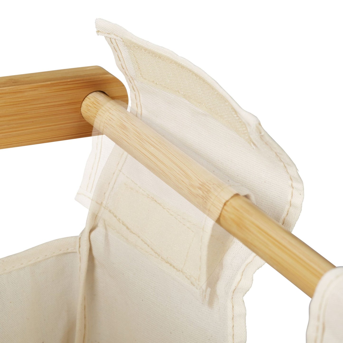 Laundry basket in bamboo 2 drawers