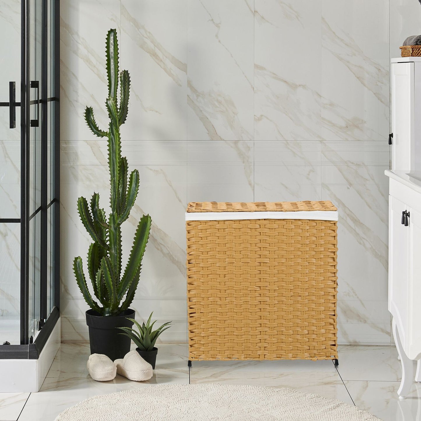 Laundry basket in rattan look 110 L